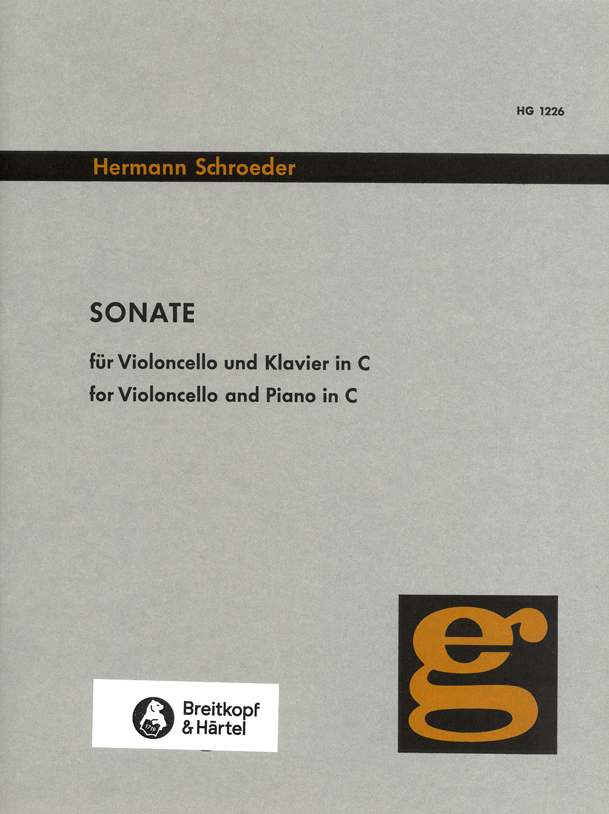 Hermann Schroeder - Sonate in C - Cover