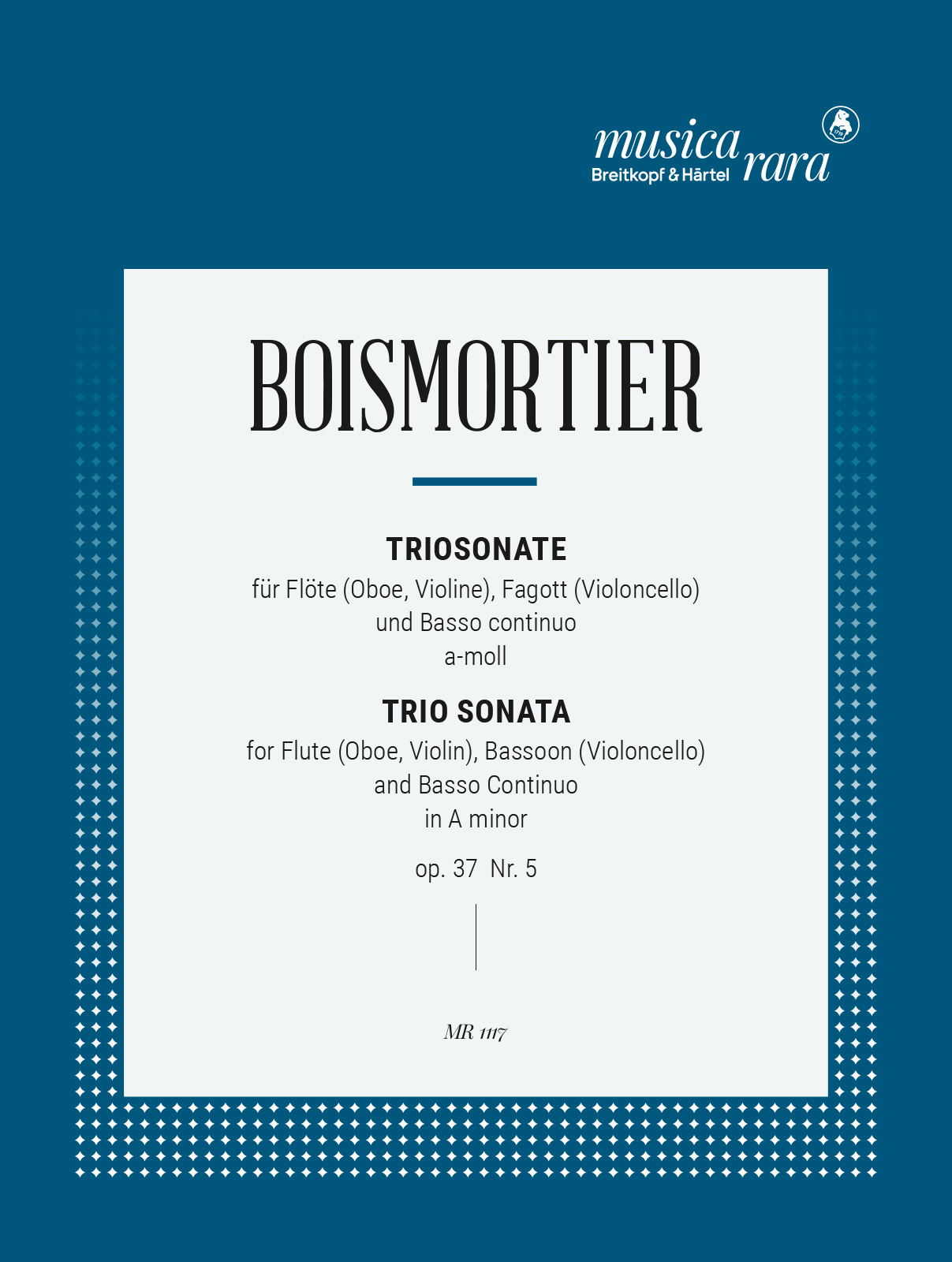 MR 1117D - 5 Triosonaten op. 37 - Cover