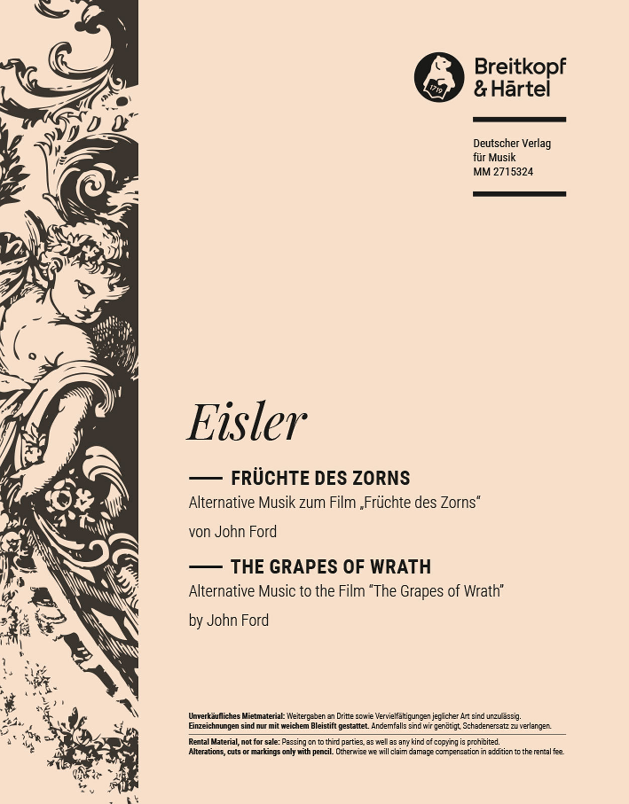 Hanns Eisler - Früchte des Zorns - Cover