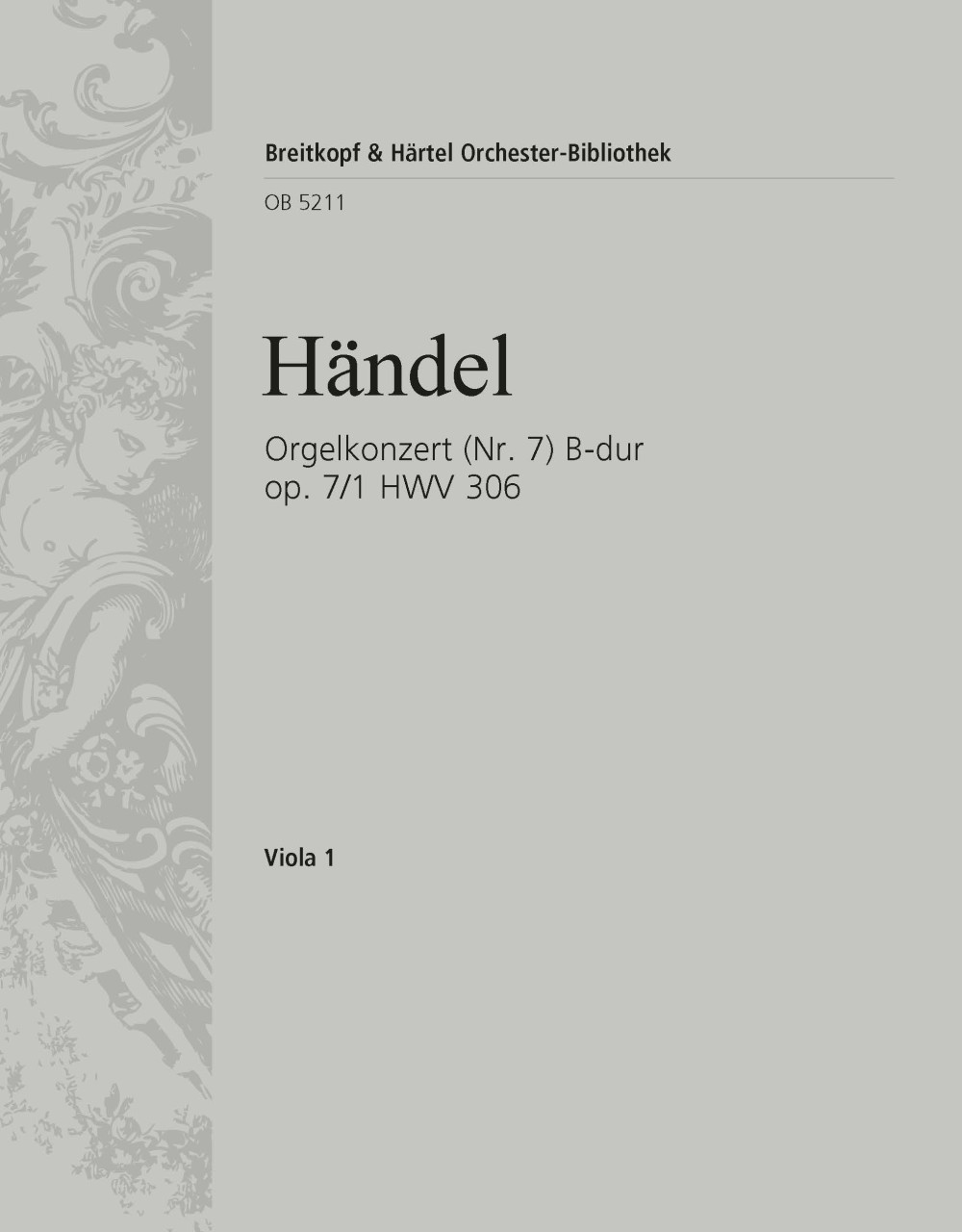 OB 5211-19 - Orgelkonzert (Nr. 7) B-dur op. 7/1 HWV 306 - Cover