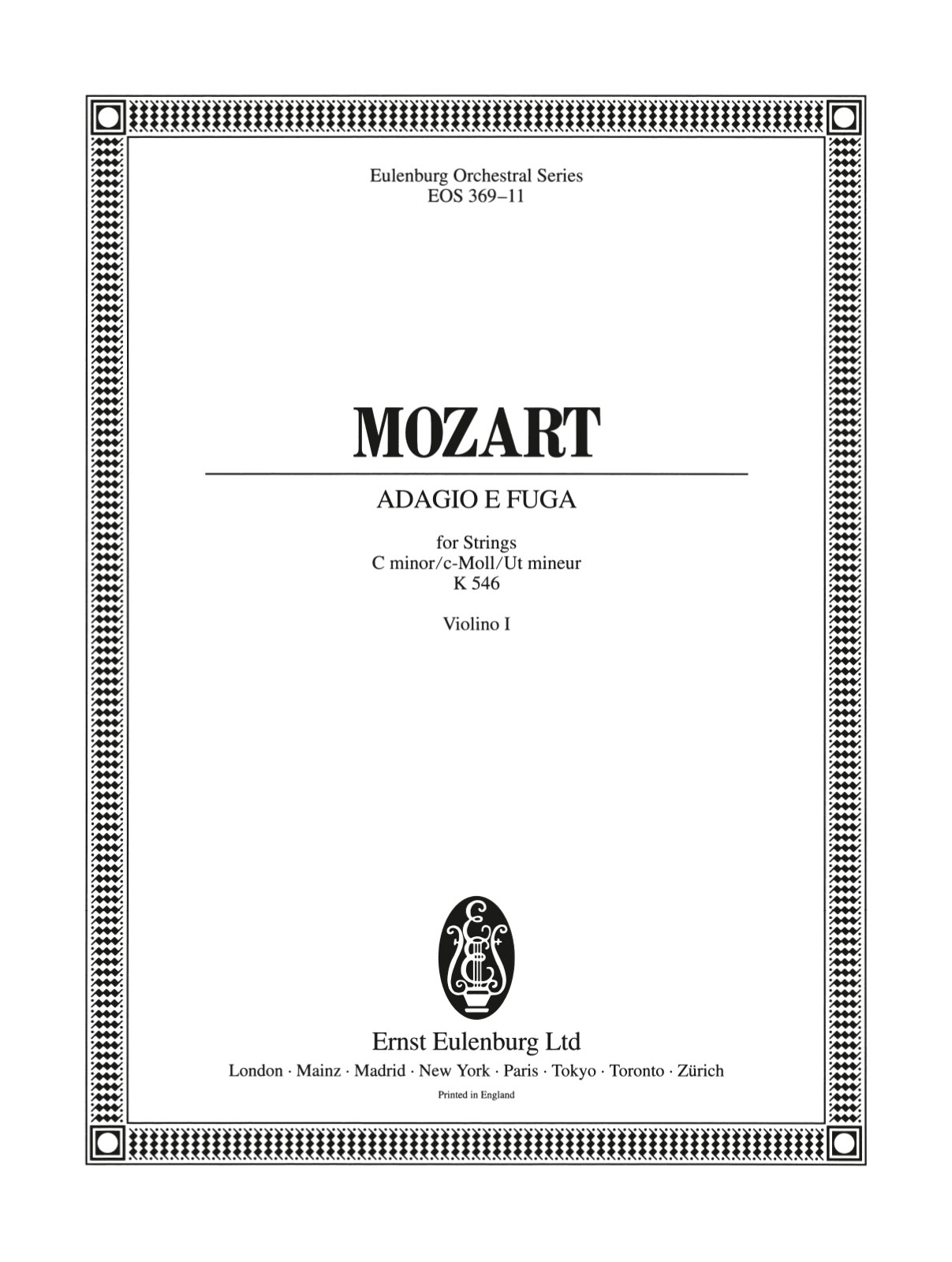 EOS 369-15 - Adagio und Fuge c-moll KV 546 - Cover