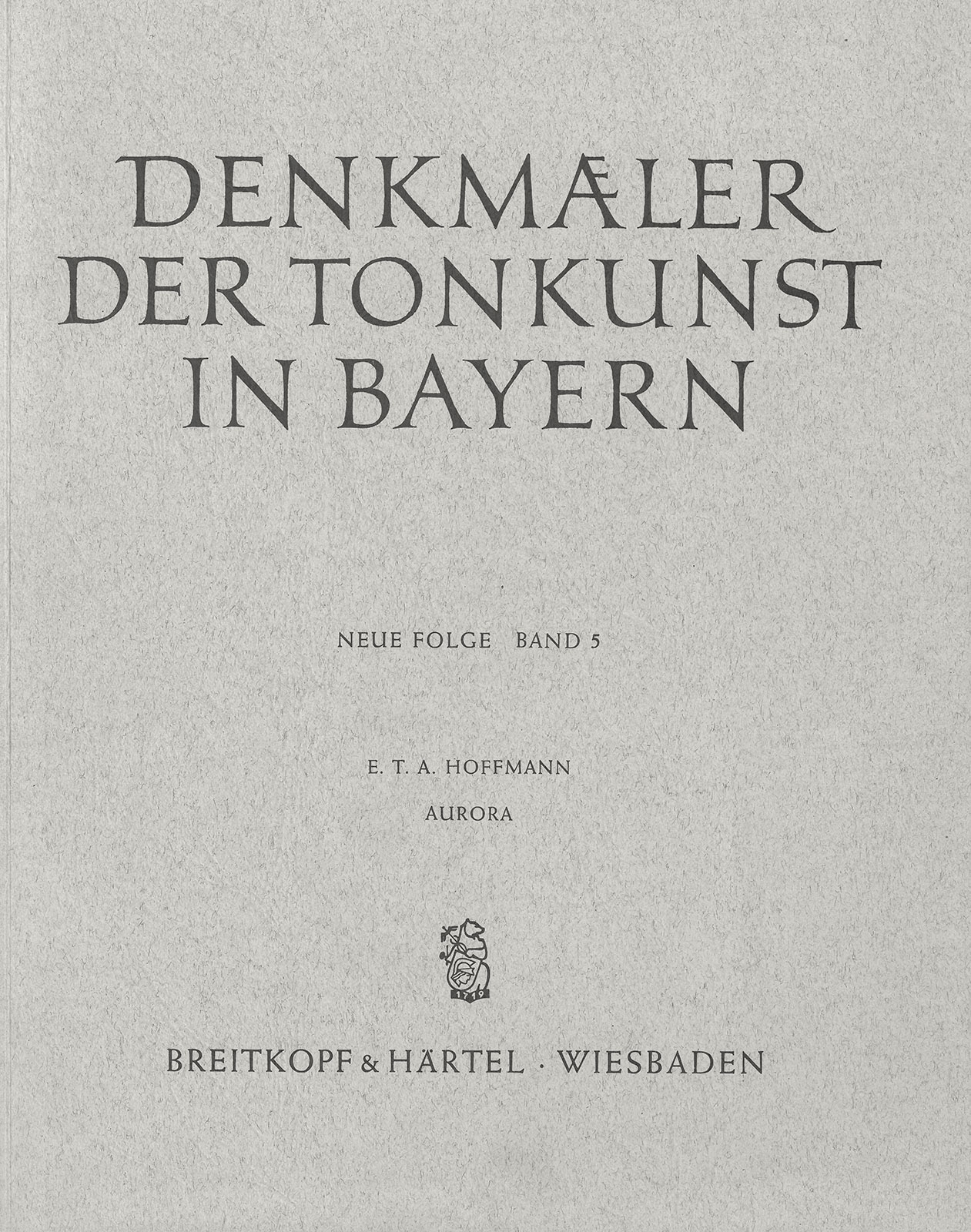 SON 235 - Gesellschaft für Bayerische Musikgeschichte - Denkmäler der Tonkunst in Bayern (Neue Folge) - Cover
