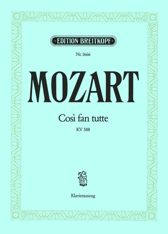Wolfgang Amadeus Mozart - Così fan tutte K. 588 - Cover
