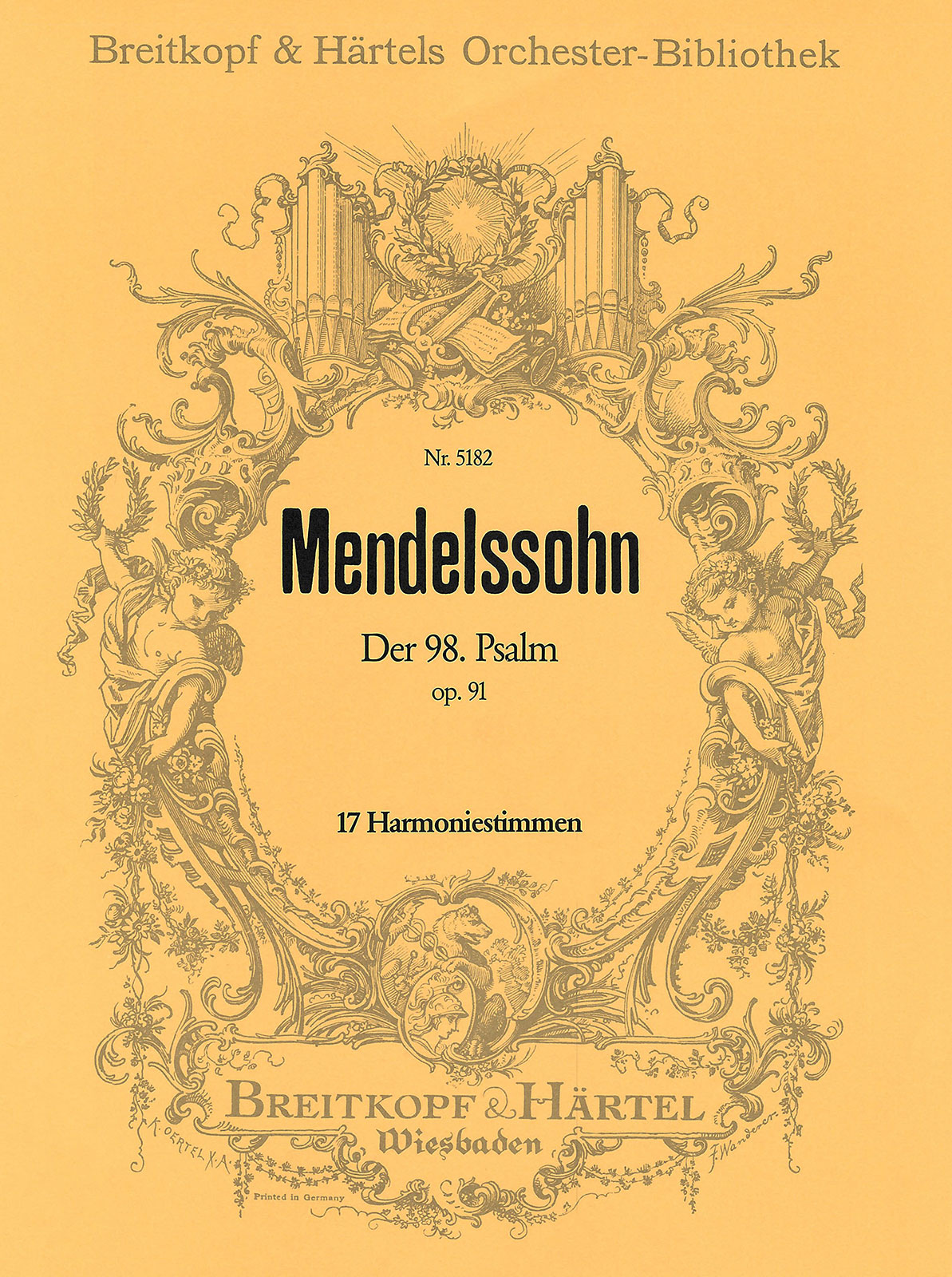 OB 5182-30 - Der 98. Psalm [op. 91] MWV A 23 „Singet dem Herrn“ - Cover