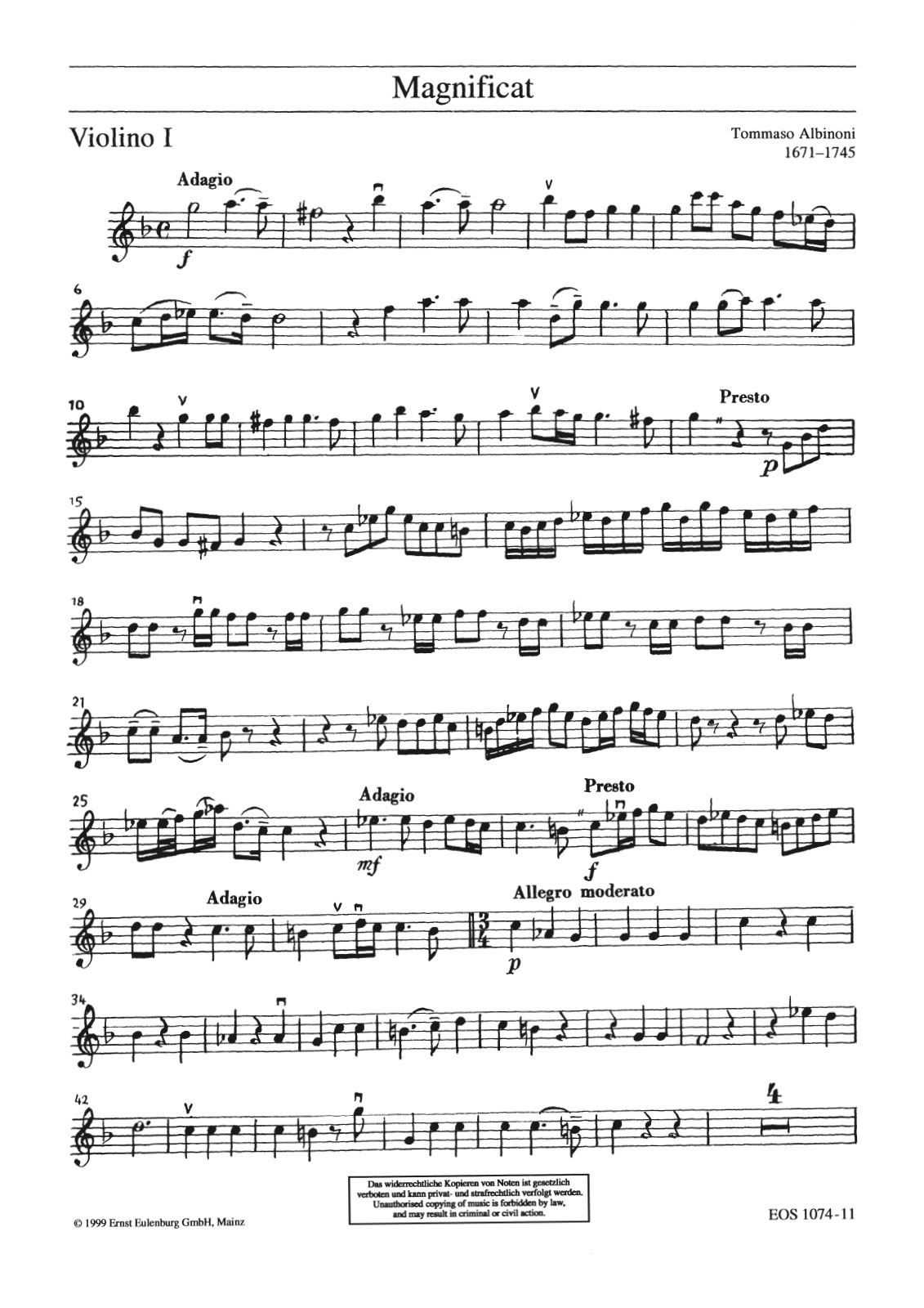 EOS 1074-15 - Magnificat - Cover