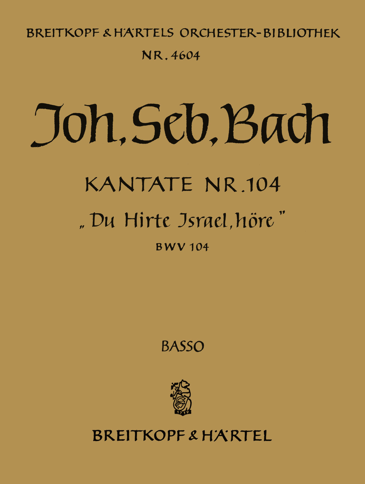 OB 4604-26 - Kantate BWV 104 „Du Hirte Israel, höre“ - Cover