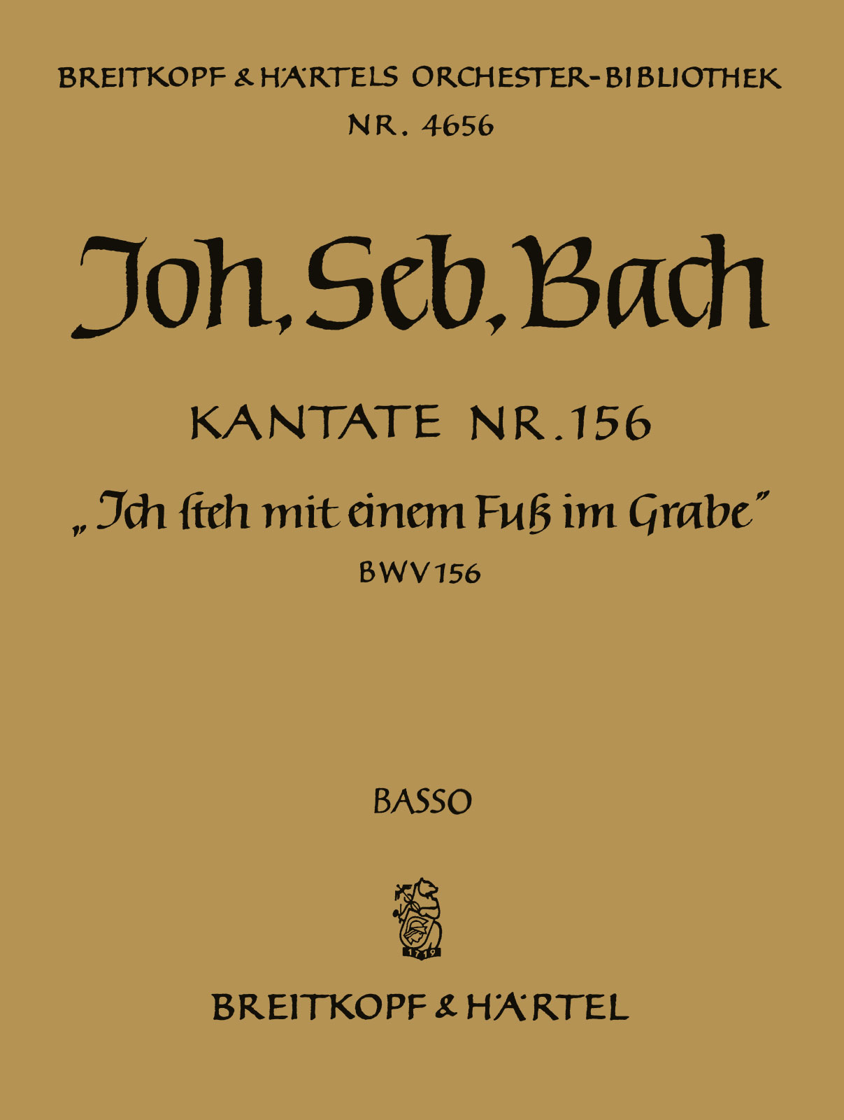 OB 4656-26 - Cantata BWV 156 “Ich steh mit einem Fuß im Grabe” - Cover