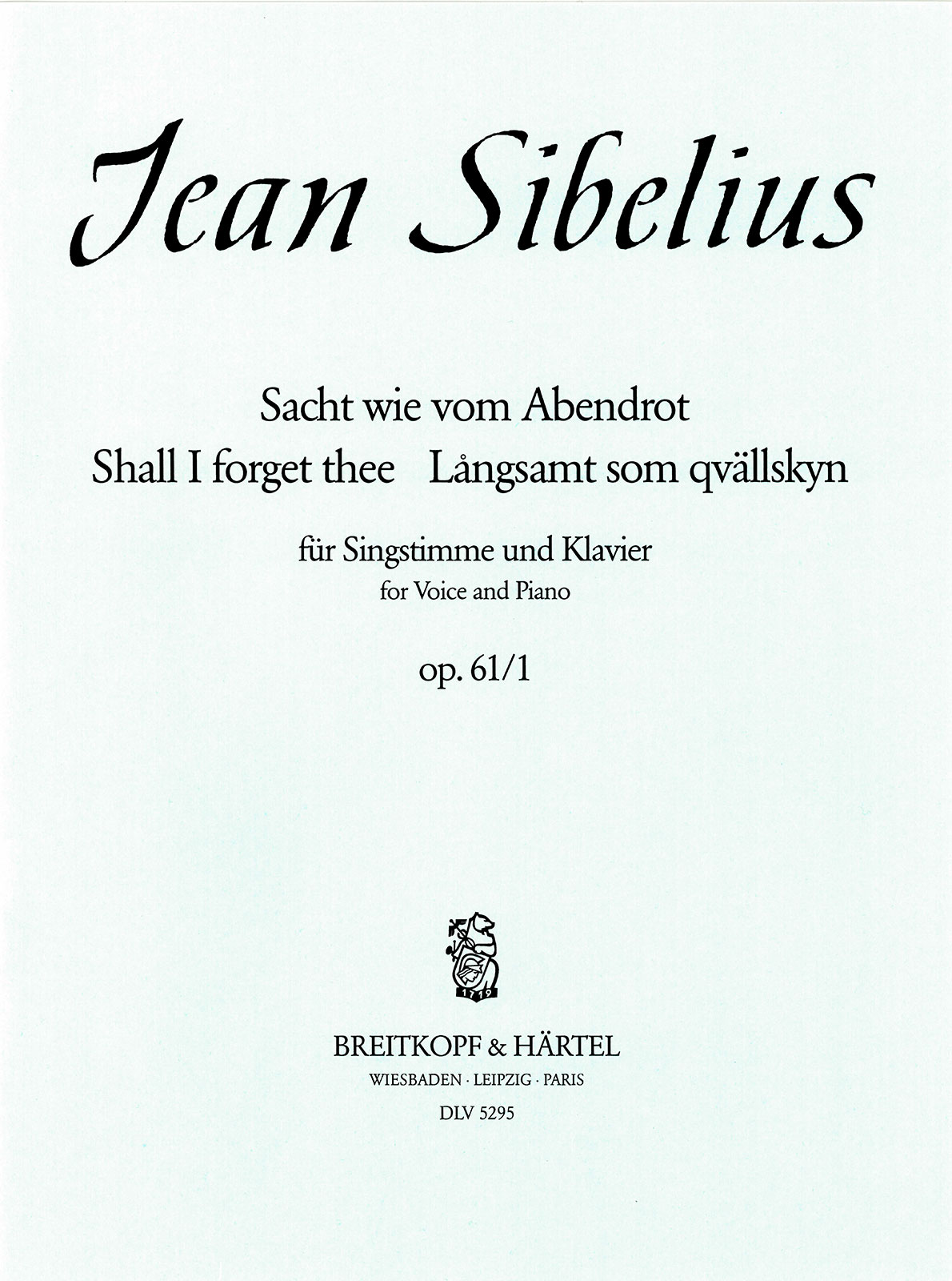 Jean Sibelius - Långsamt som kvällskyn Op. 61/1 - Cover