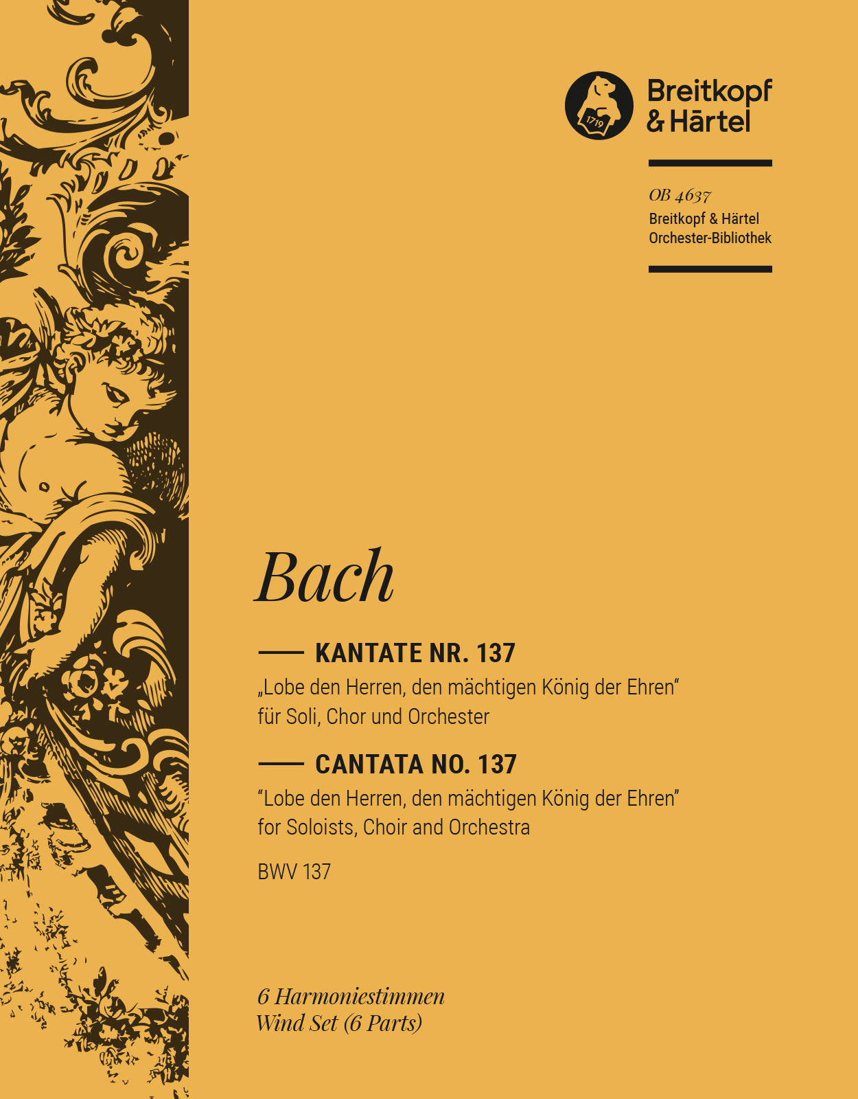OB 4637-30 - Cantata BWV 137 “Praise Him, the Lord, the Almighty, the King” - Cover