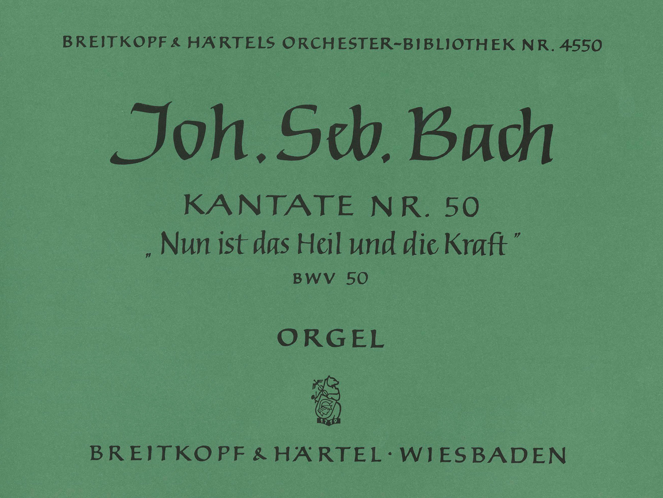 OB 4550-11 - Kantate BWV 50 „Nun ist das Heil und die Kraft“ - Cover
