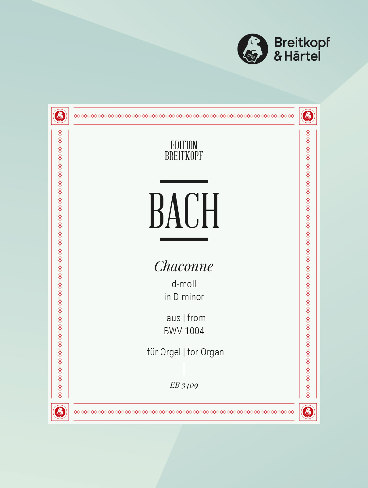 EB 3409 - Chaconne aus der Partita II d-moll BWV 1004 - Cover