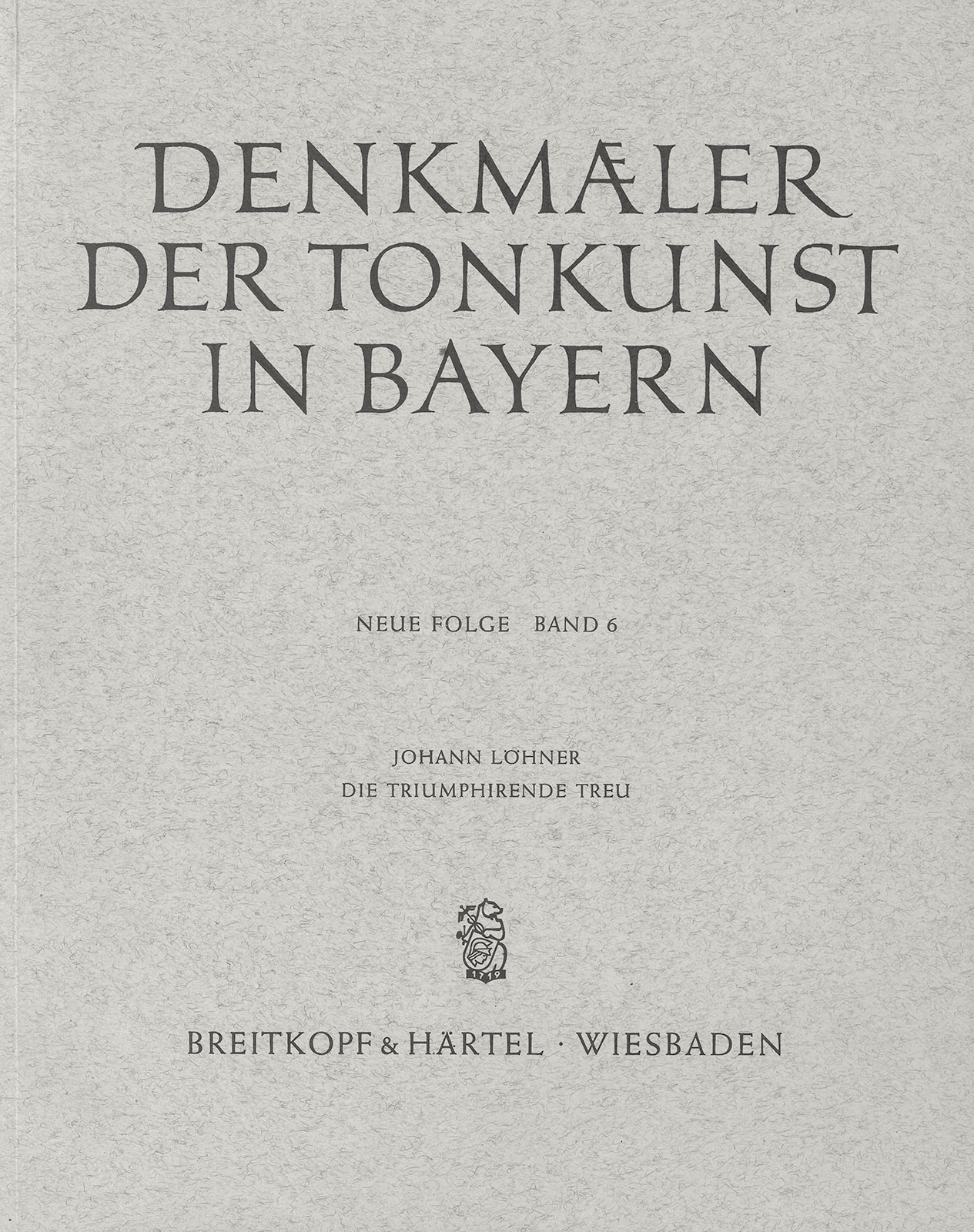 SON 236 - Gesellschaft für Bayerische Musikgeschichte - Denkmäler der Tonkunst in Bayern (Neue Folge) - Cover