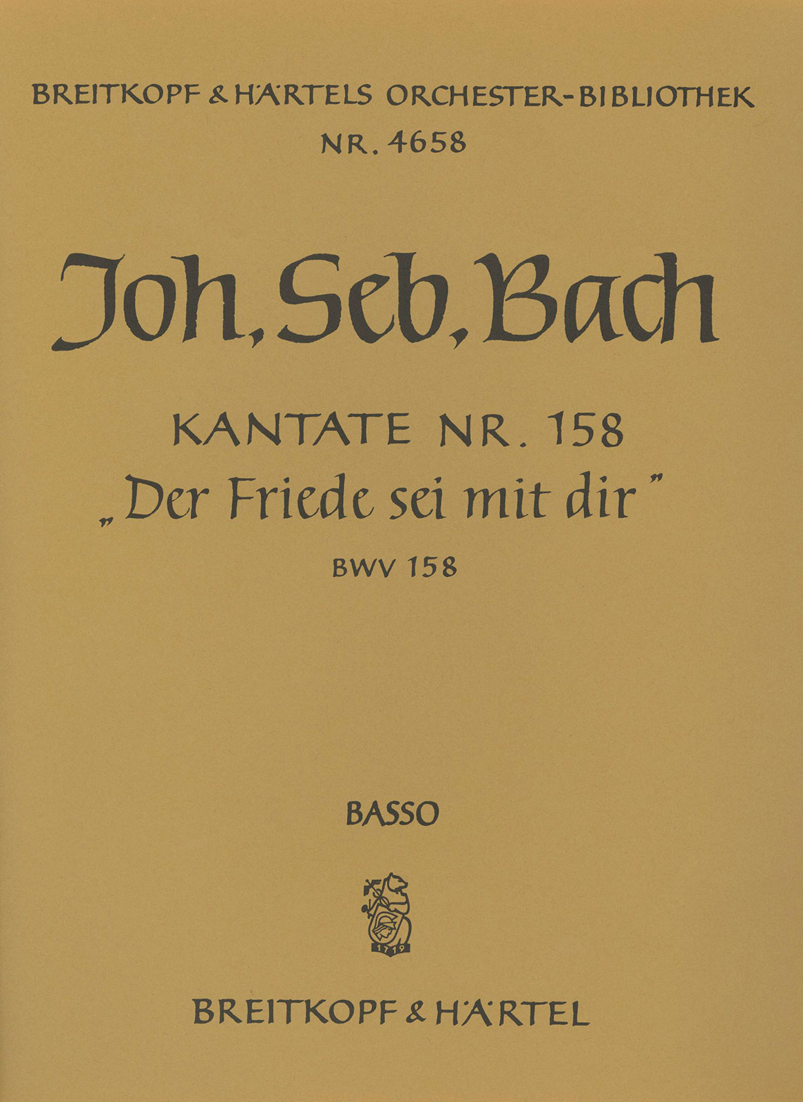 OB 4658-26 - Cantata BWV 158 “Der Friede sei mit dir” - Cover