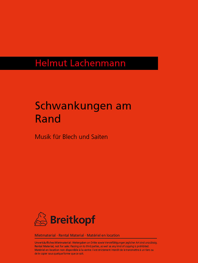 Helmut Lachenmann - Schwankungen am Rand - Cover
