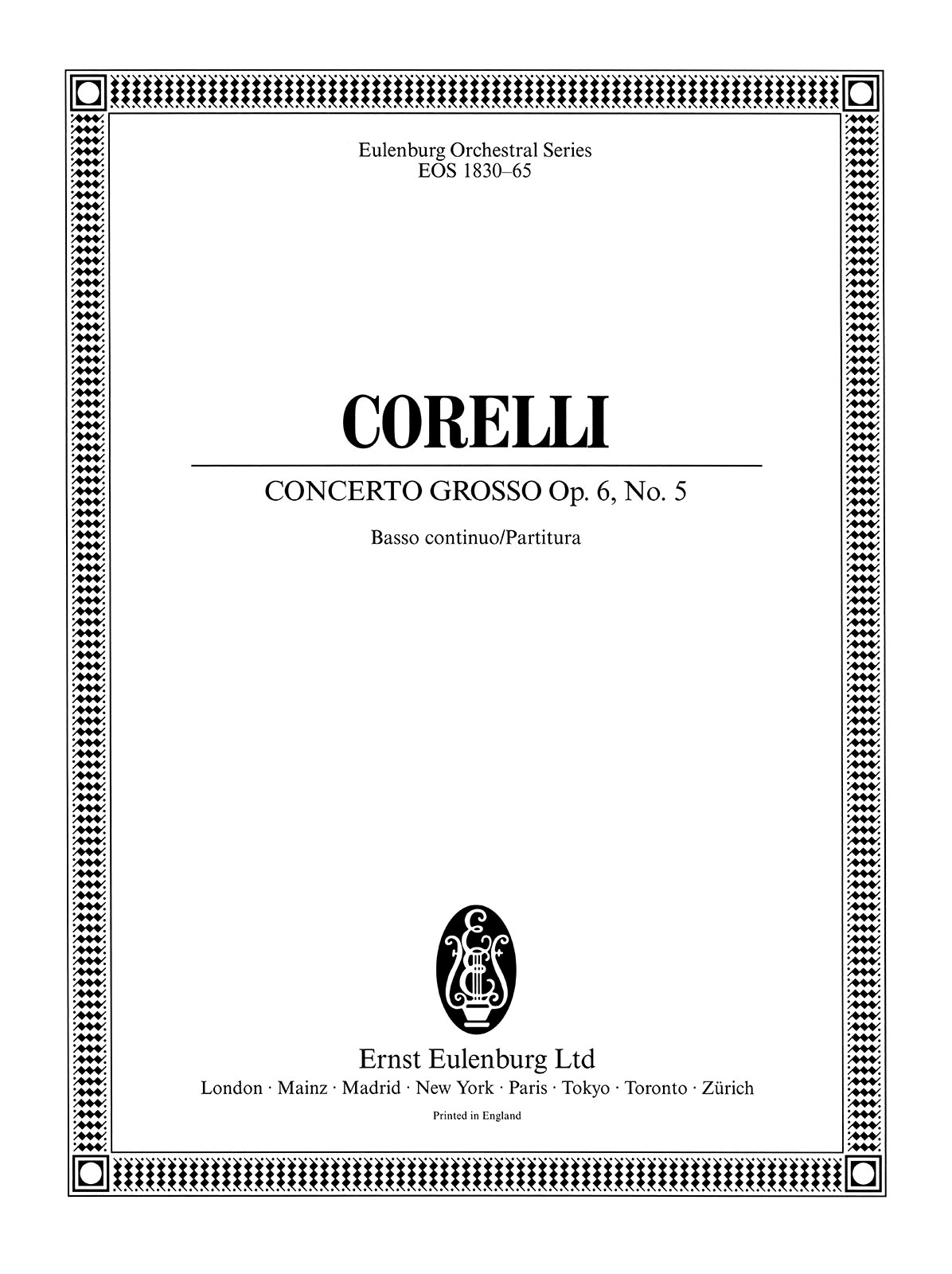 Arcangelo Corelli - Concerto grosso op. 6 Nr. 5 B-dur - Cover