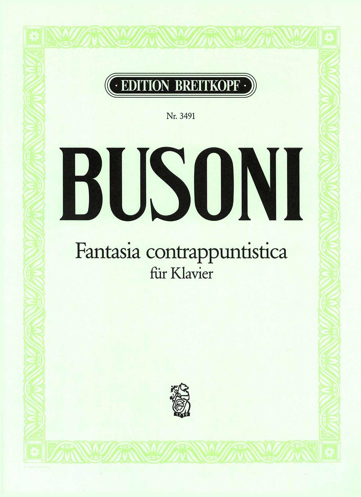 Ferruccio Busoni - Fantasia contrappuntistica K 256 - Cover