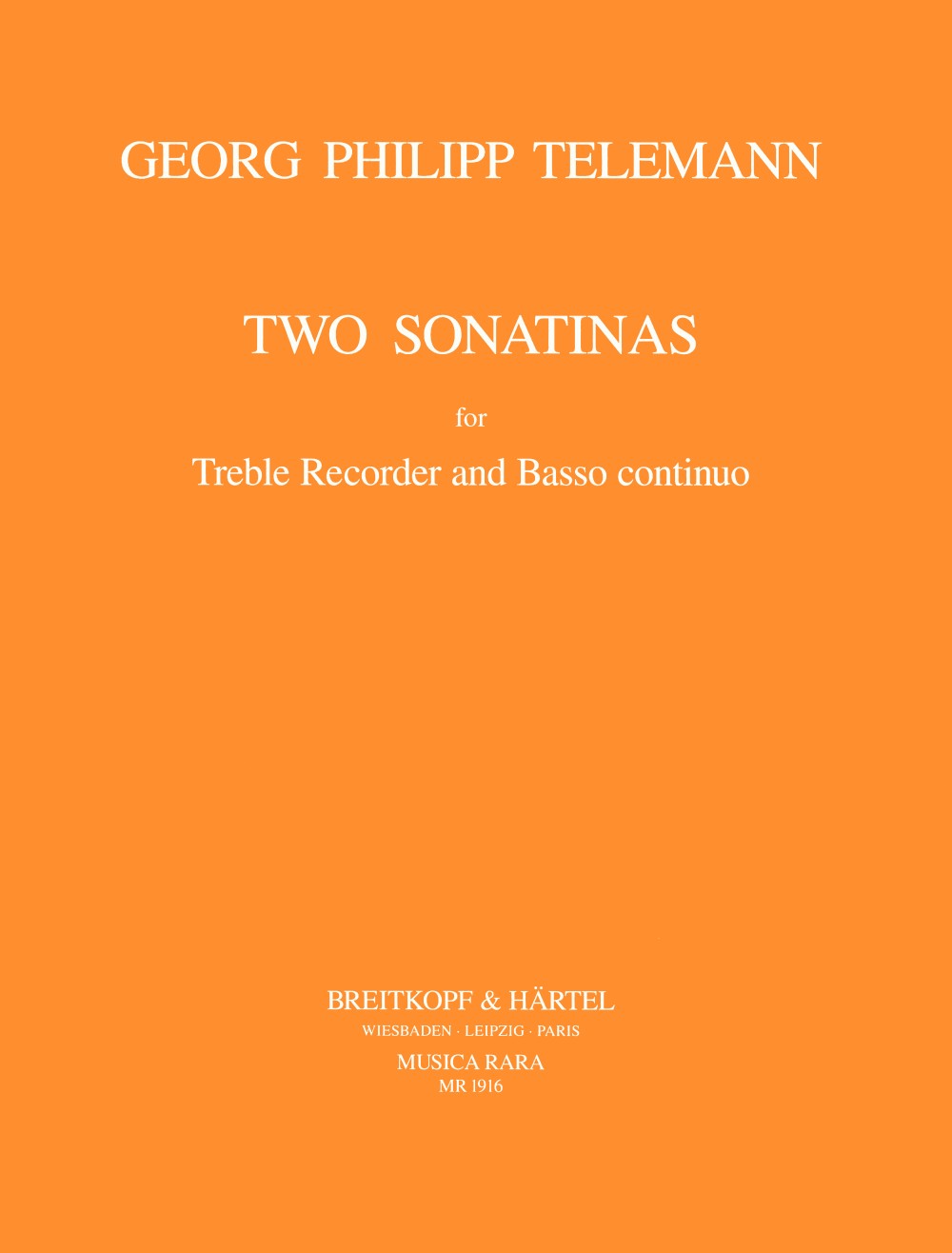 Georg Philipp Telemann - 2 Sonatinen - Cover