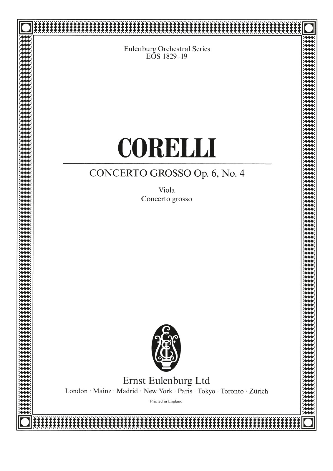 EOS 1829-19 - Concerto grosso D-dur op. 6 Nr. 4 - Cover