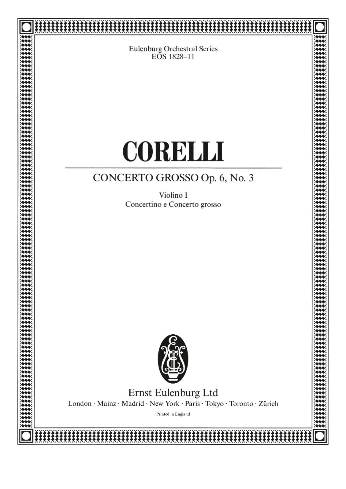 EOS 1828-15 - Concerto grosso op. 6 Nr. 3 c-moll - Cover