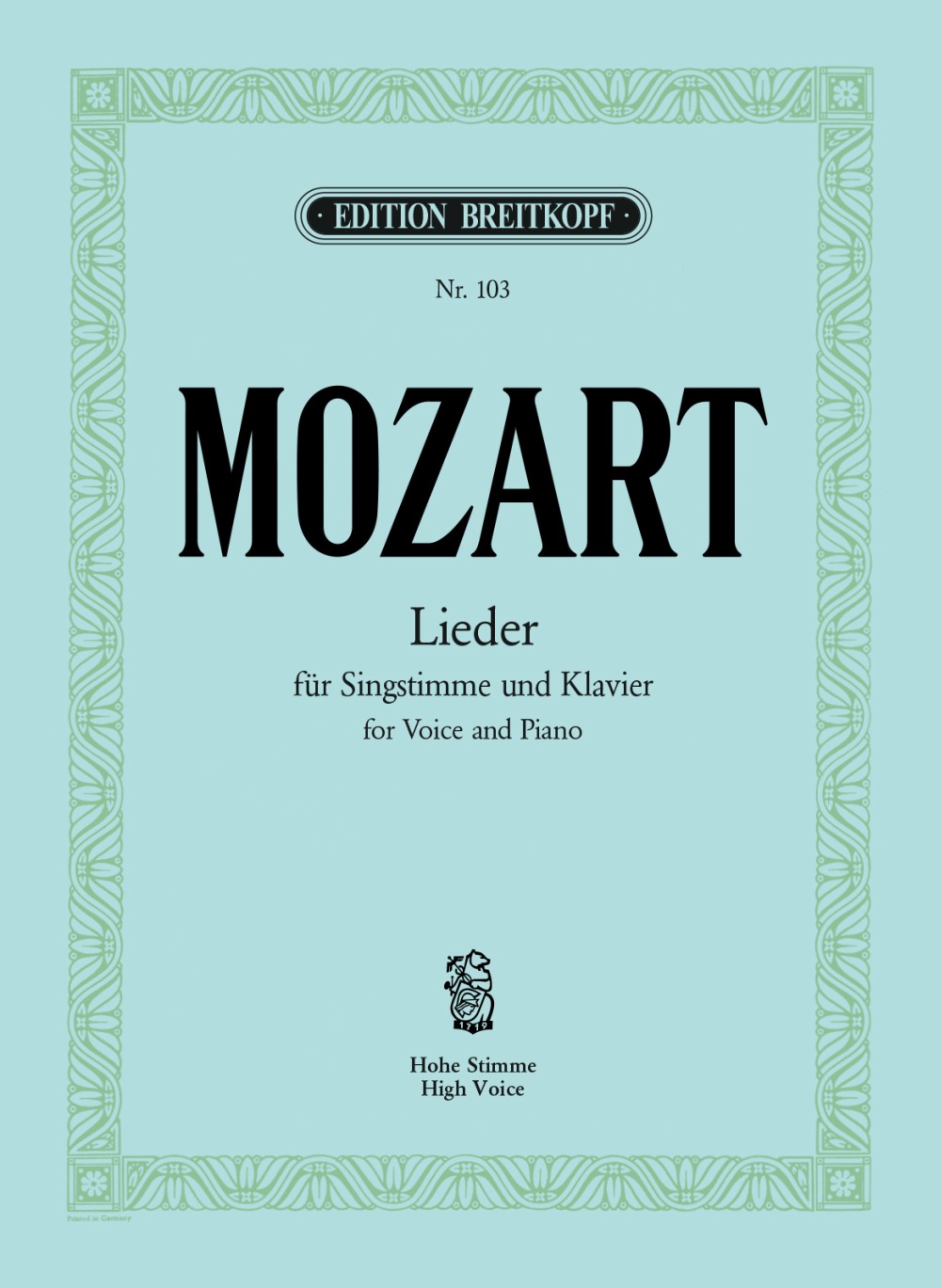 Wolfgang Amadeus Mozart - Lieder - Cover