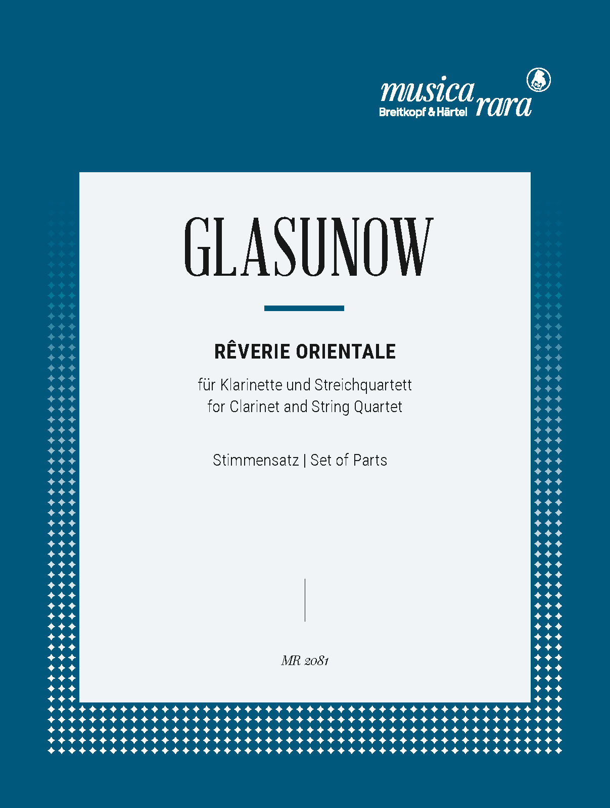 Alexandr Glasunow - Rêverie orientale - Cover