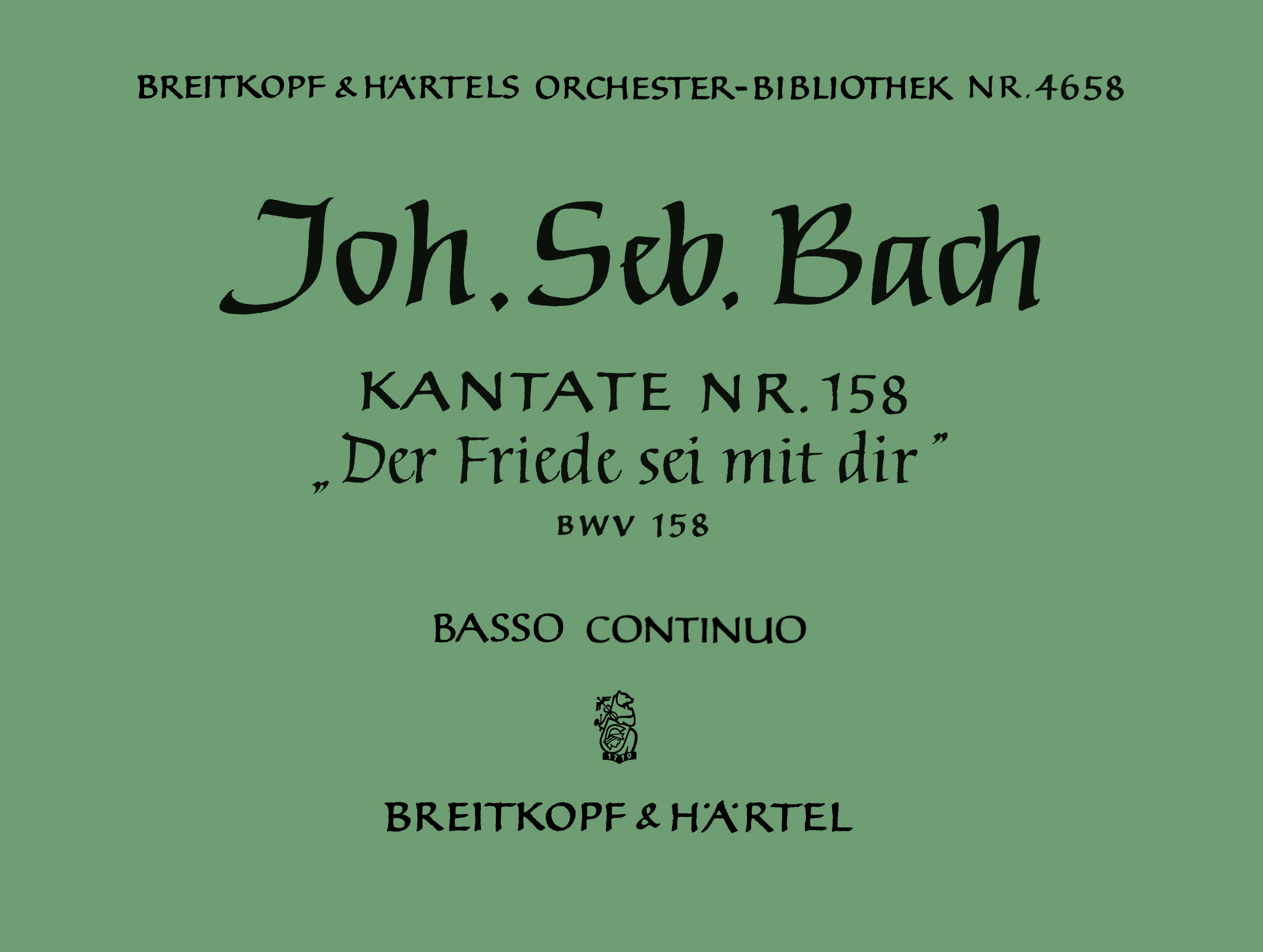 OB 4658-11 - Cantata BWV 158 “Der Friede sei mit dir” - Cover
