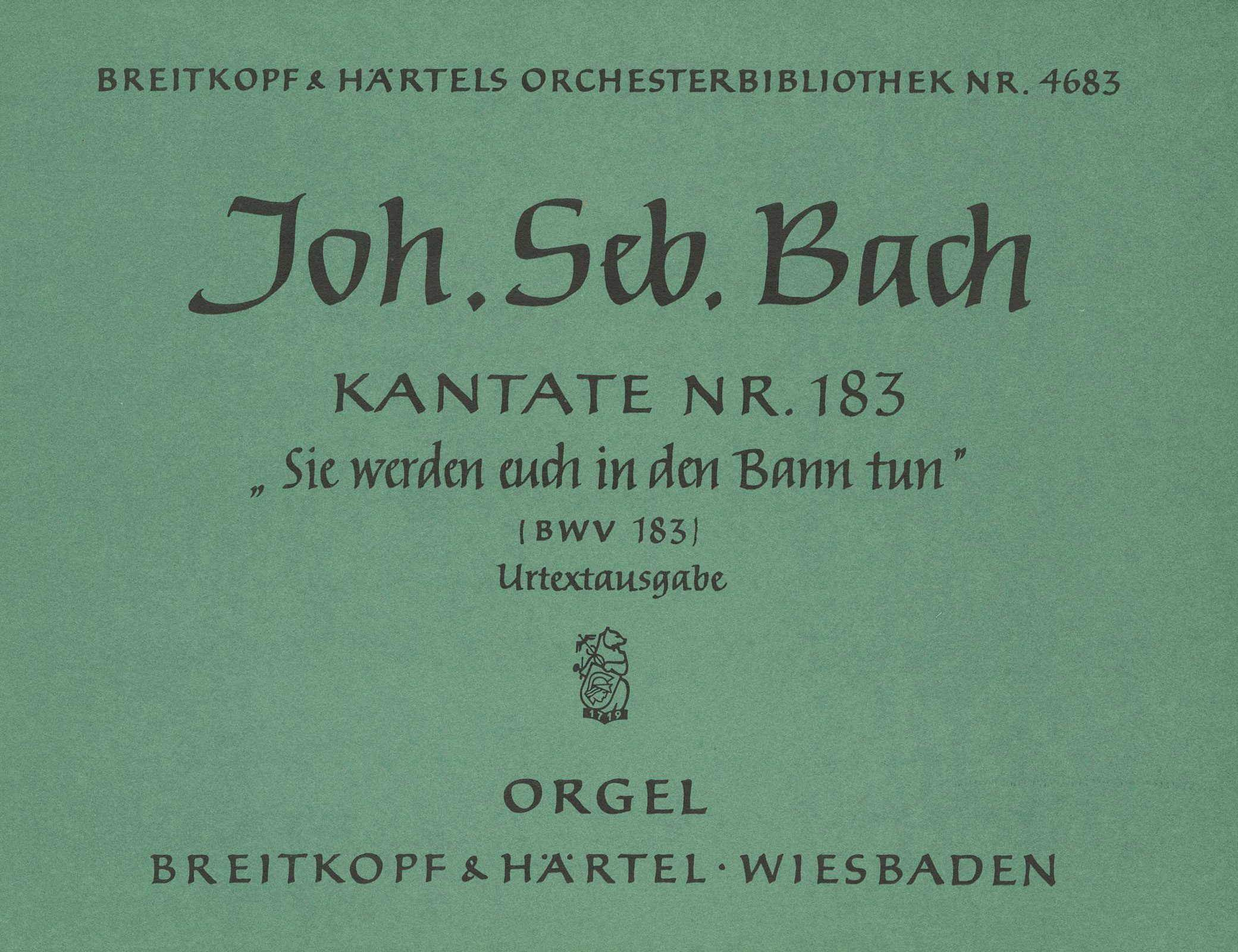 OB 4683-11 - Kantate BWV 183 „Sie werden euch in den Bann tun“ - Cover