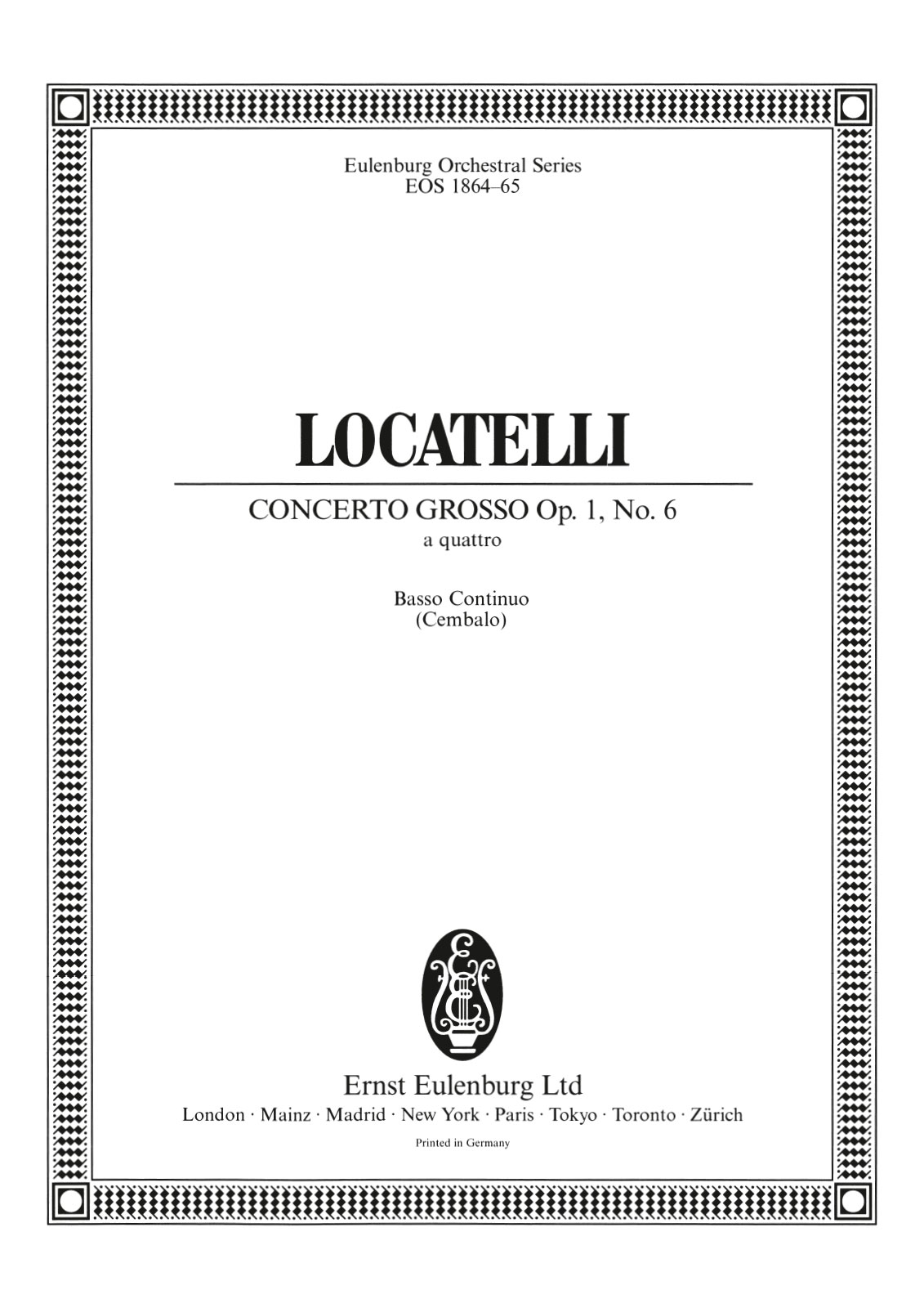 EOS 1864-12 - Concerto grosso „a quattro“ c-moll op. 1/6 - Cover