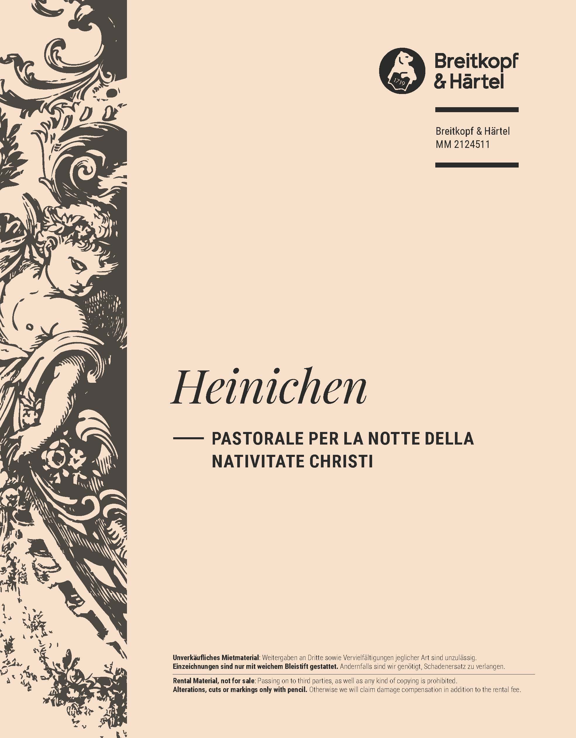 Johann David Heinichen - Pastorale per la Notte della Nativitate Christi - Cover