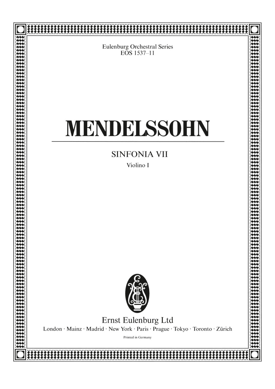 EOS 1537-15 - Sinfonia Nr. 7 d-moll MWV N 7 - Cover