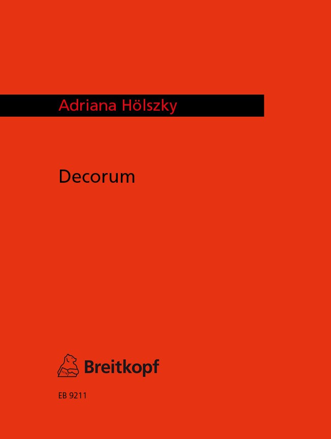 Adriana Hölszky - Decorum - Cover