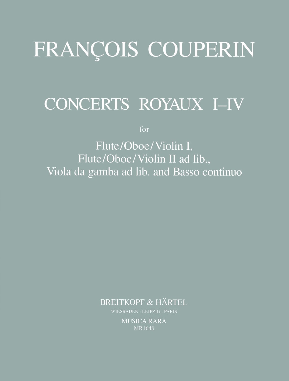 François Couperin - Concerts Royaux I – IV - Cover