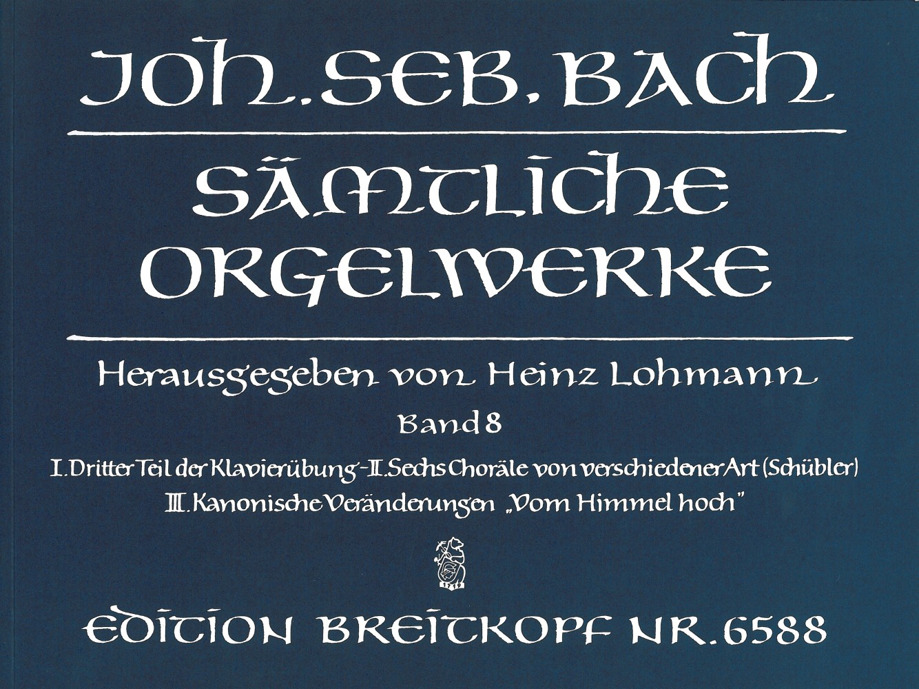EB 6588 - Sämtliche Orgelwerke – Lohmann-Ausgabe - Cover