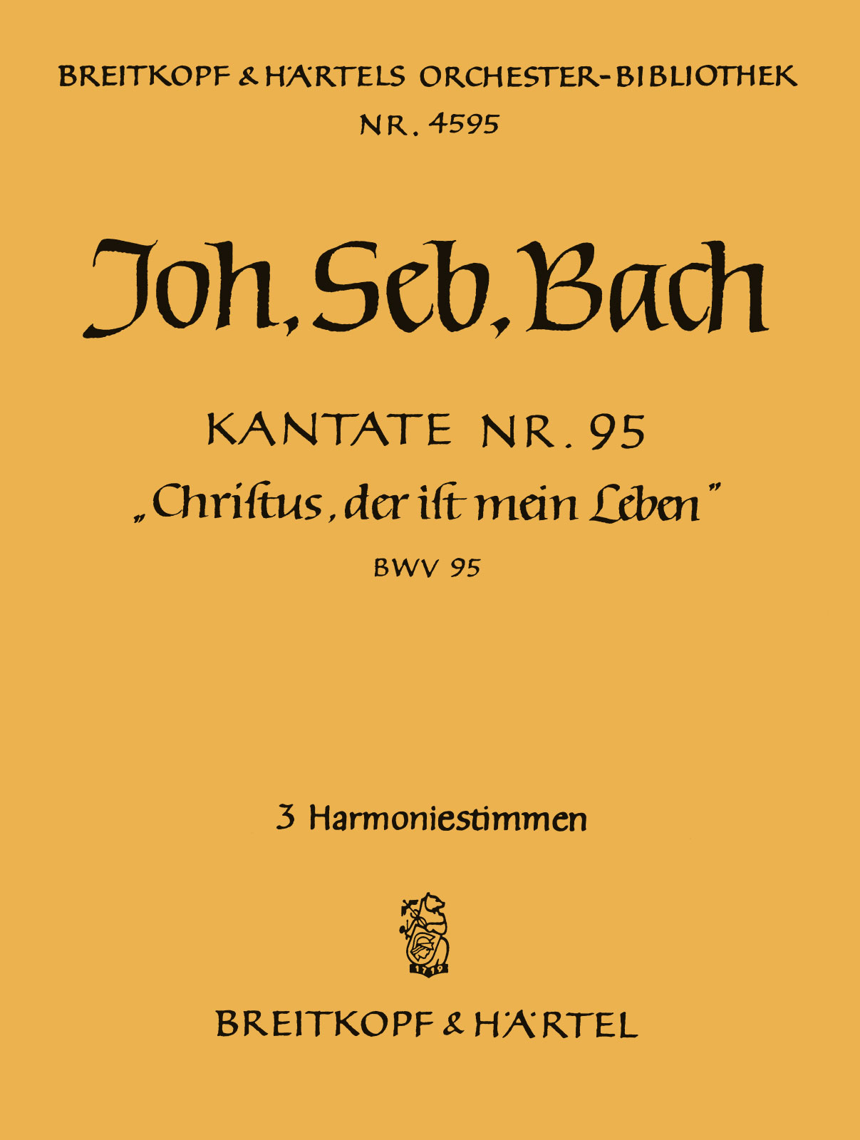 OB 4595-30 - Kantate BWV 95 „Christus, der ist mein Leben“ - Cover