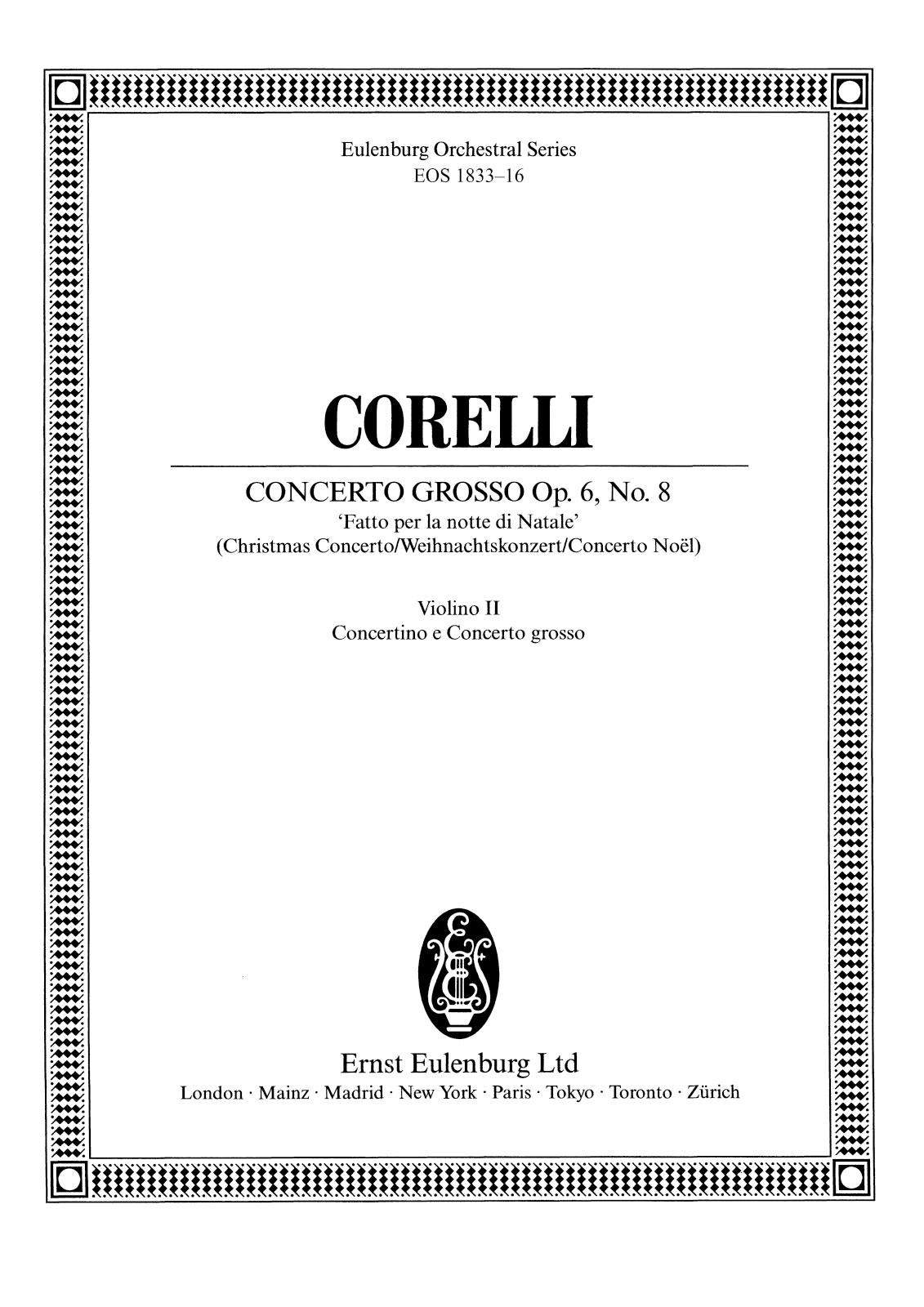 EOS 1833-16 - Concerto grosso op. 6 Nr. 8 g-moll - Cover