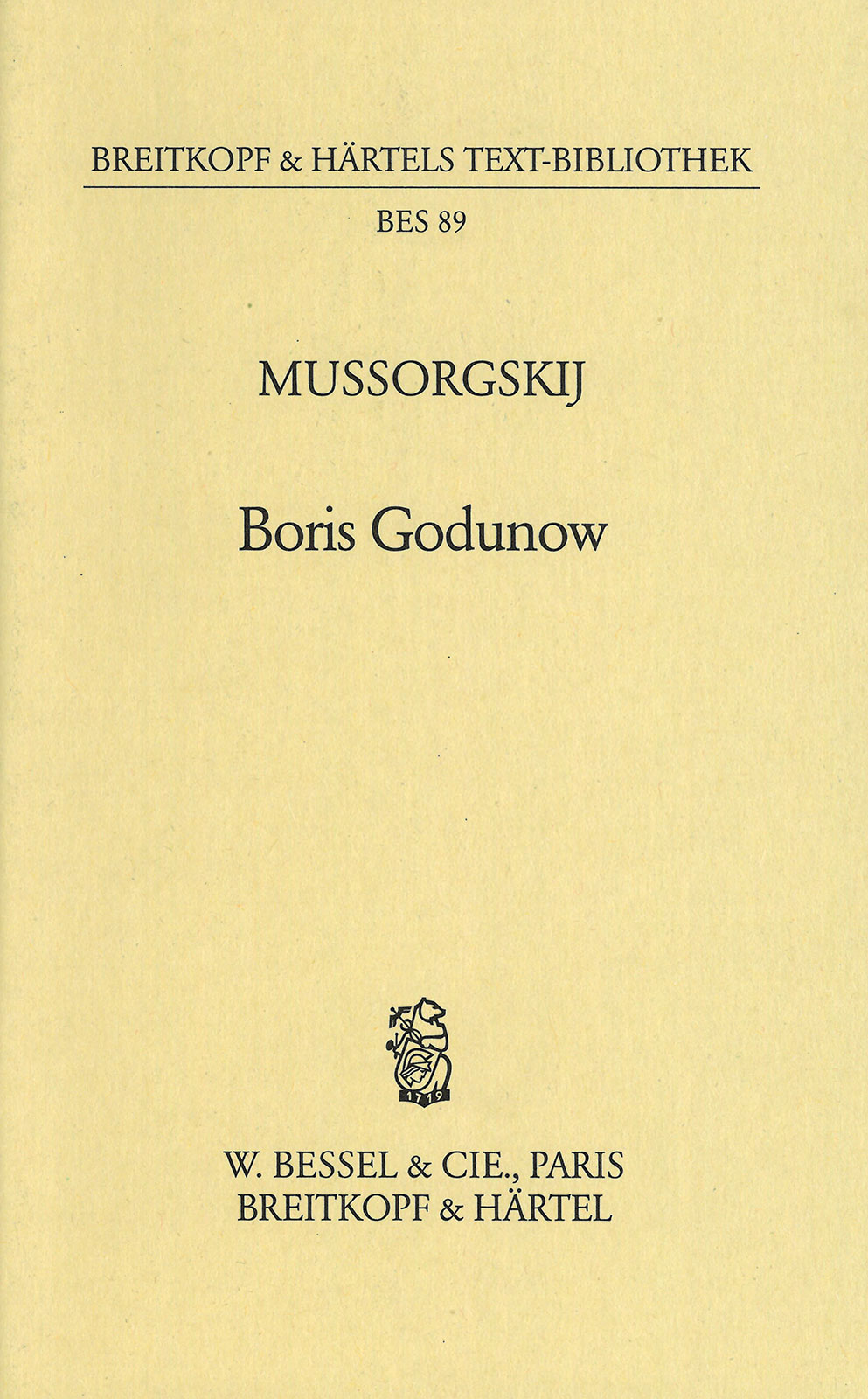 BES 3089 - Boris Godunow - Cover