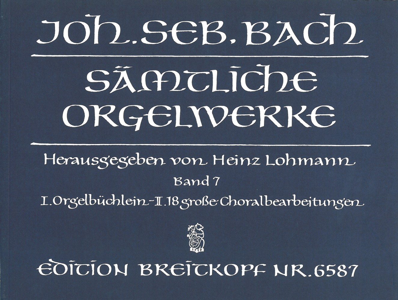 EB 6587 - Sämtliche Orgelwerke – Lohmann-Ausgabe - Cover