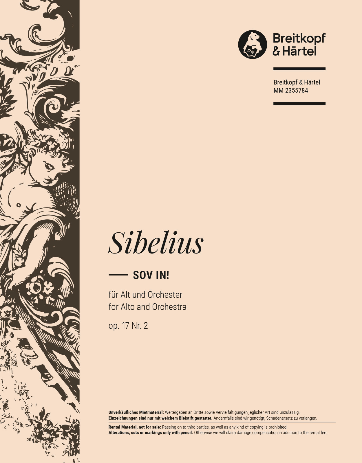 Jean Sibelius - Sov in! op. 17/2 - Cover