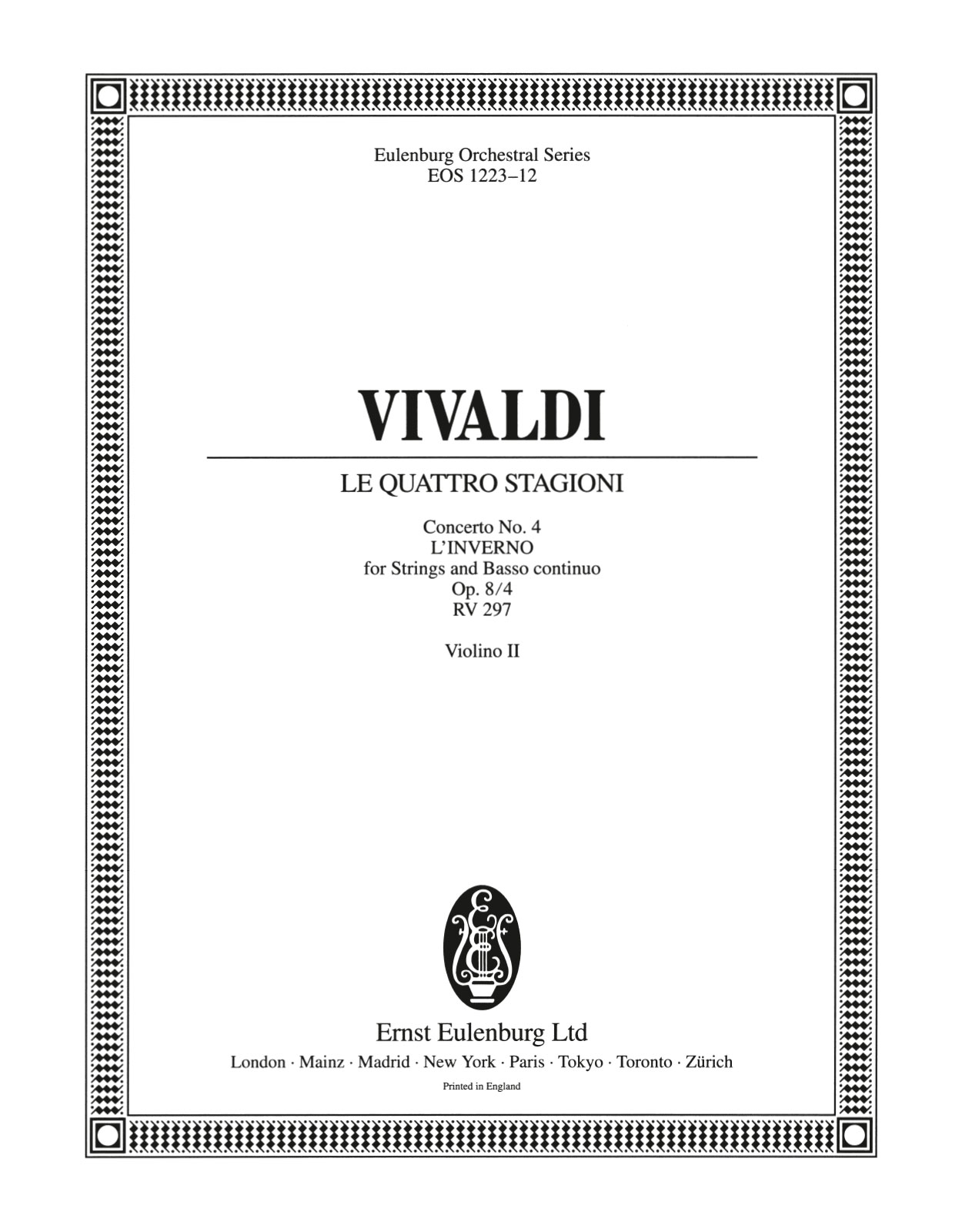 EOS 1223-16 - Le quattro stagioni (The four seasons) Op. 8/4 RV 297 - Cover