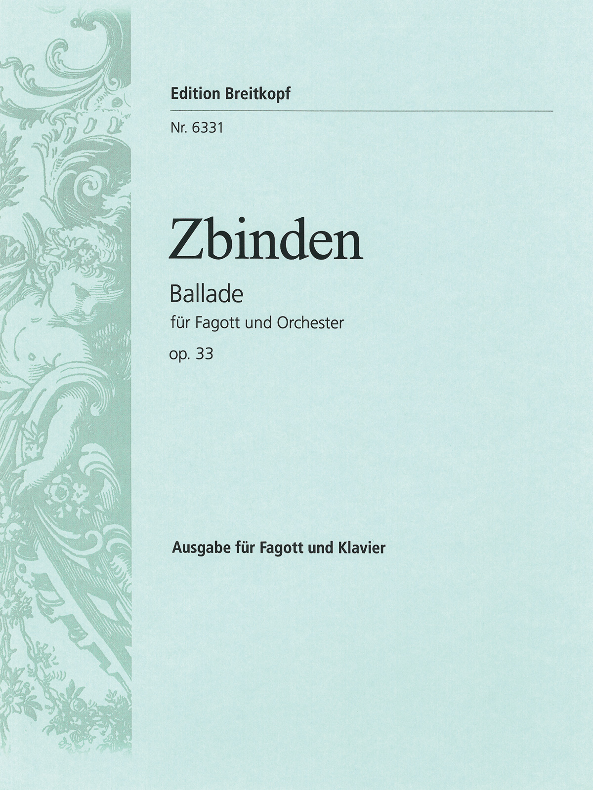 Julien-François Zbinden - Ballade op. 33 - Cover