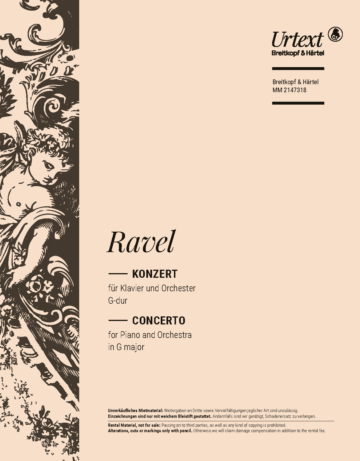 MM 2147318 - Maurice Ravel - Klavierkonzert G-dur - Cover