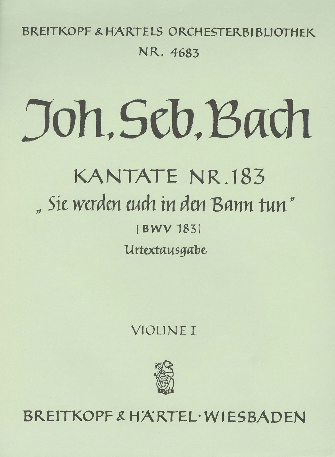 OB 4683-15 - Kantate BWV 183 „Sie werden euch in den Bann tun“ - Cover