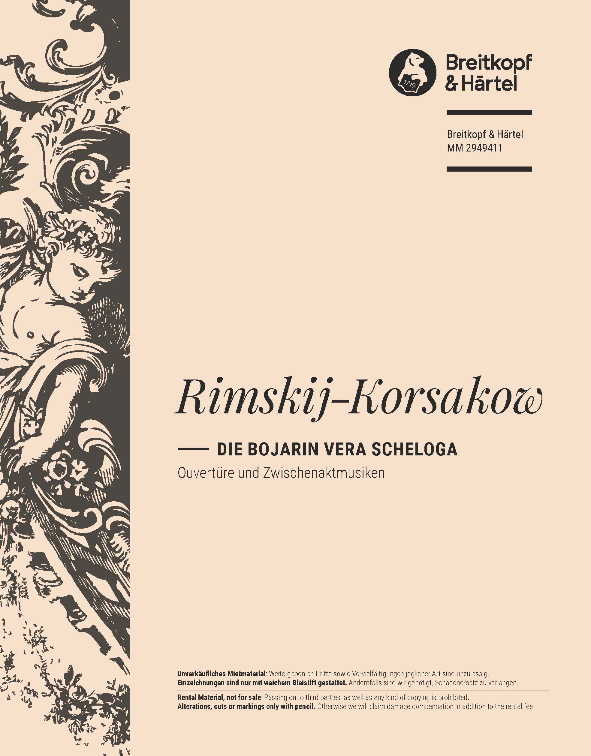 Nikolaj Rimskij-Korsakow - Die Bojarin Vera Scheloga - Cover