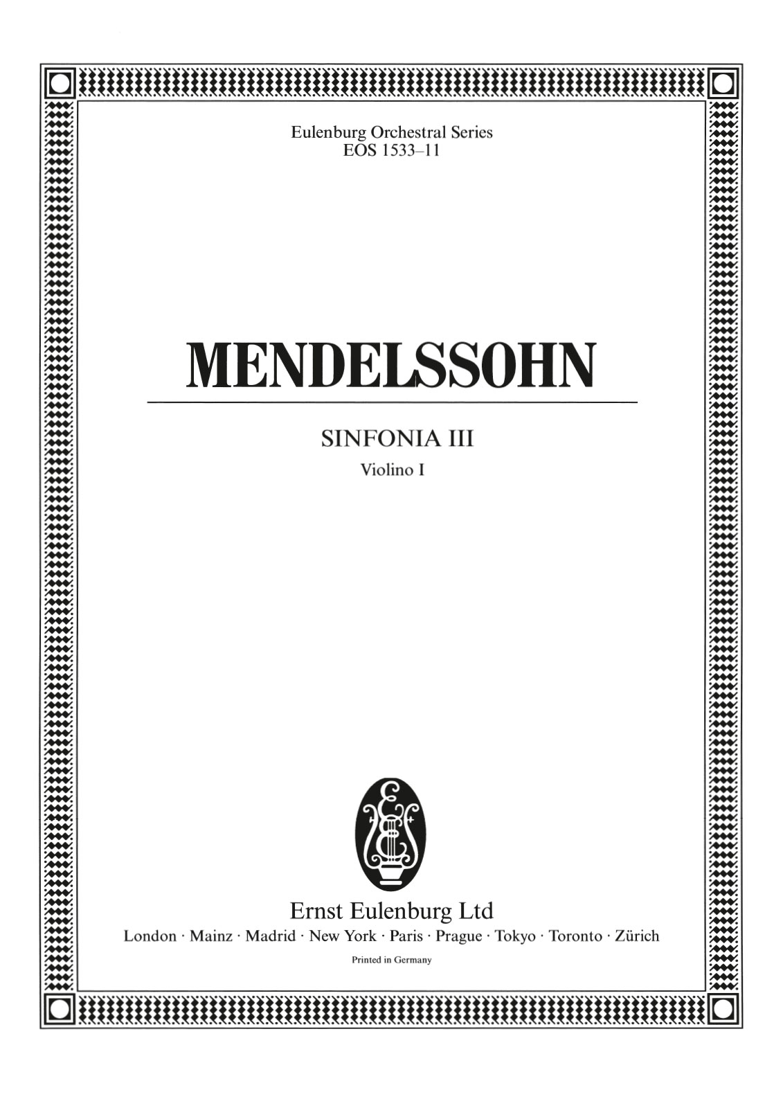 EOS 1533-15 - Sinfonia Nr. 3 e-moll MWV N 3 - Cover