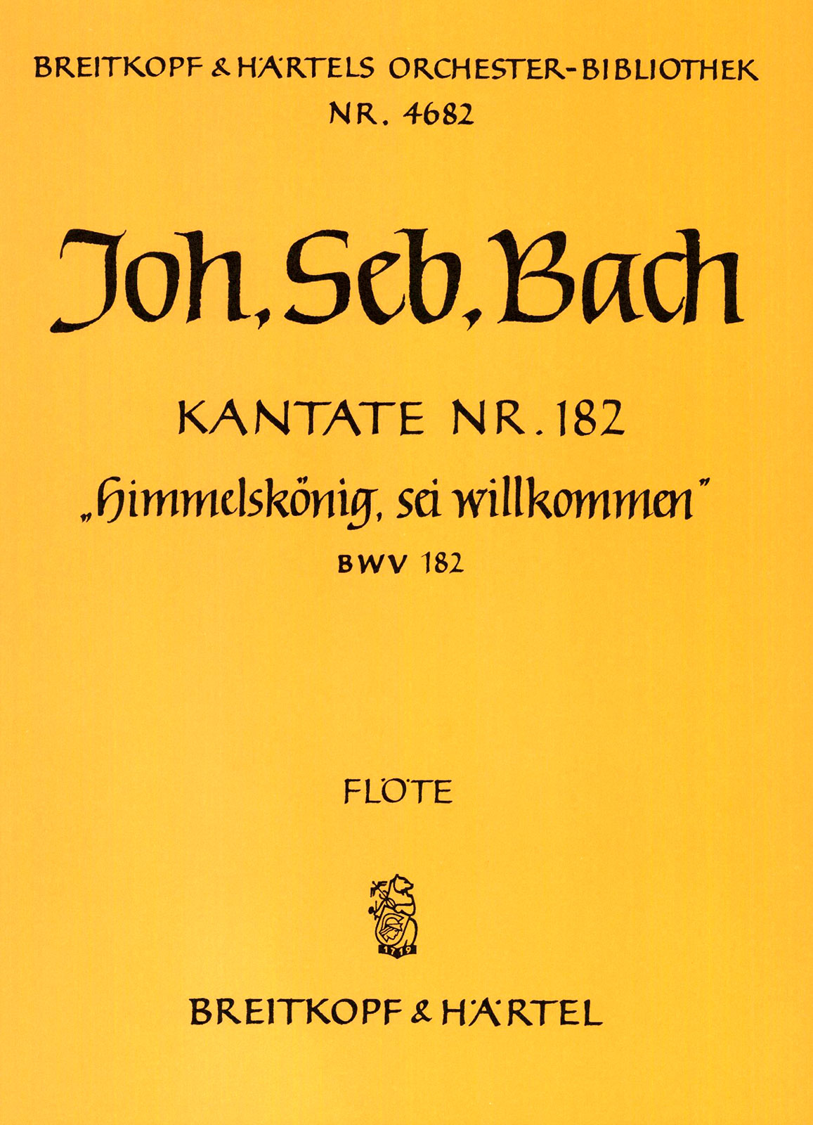 OB 4682-30 - Cantata BWV 182 “Himmelskönig, sei willkommen” - Cover