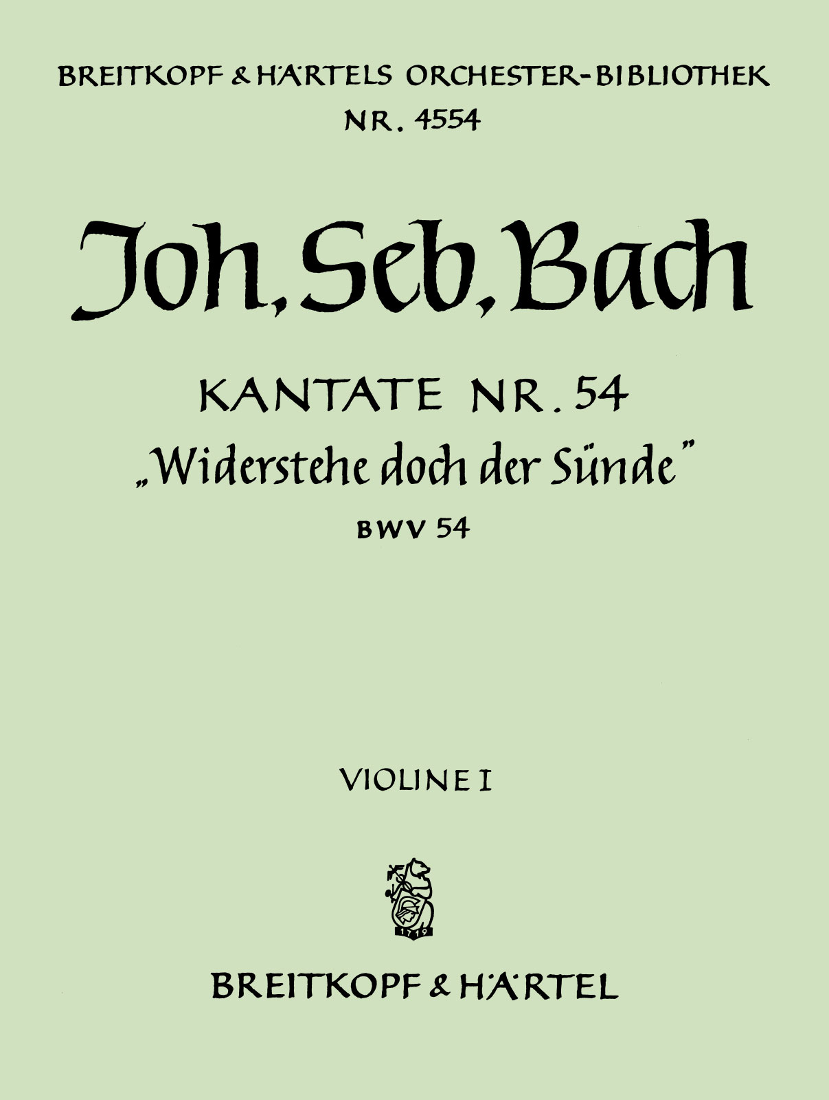 OB 4554-15 - Kantate BWV 54 „Widerstehe doch der Sünde“ - Cover