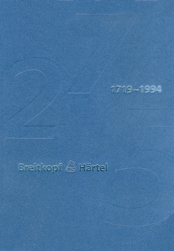 Breitkopf & Härtel 1719–1994 - Cover