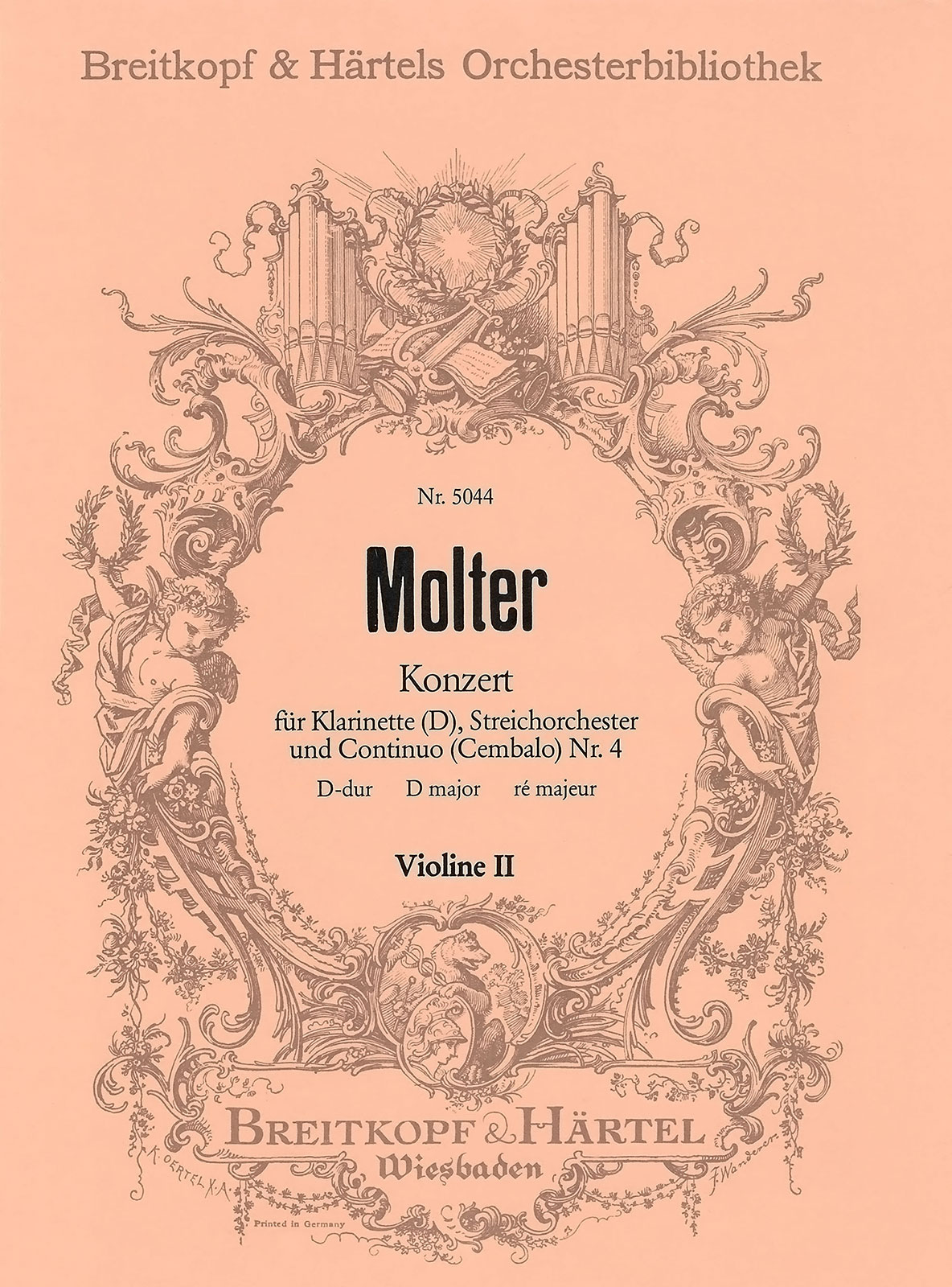 OB 5044-16 - Clarinet Concerto No. 4 in D major - Cover