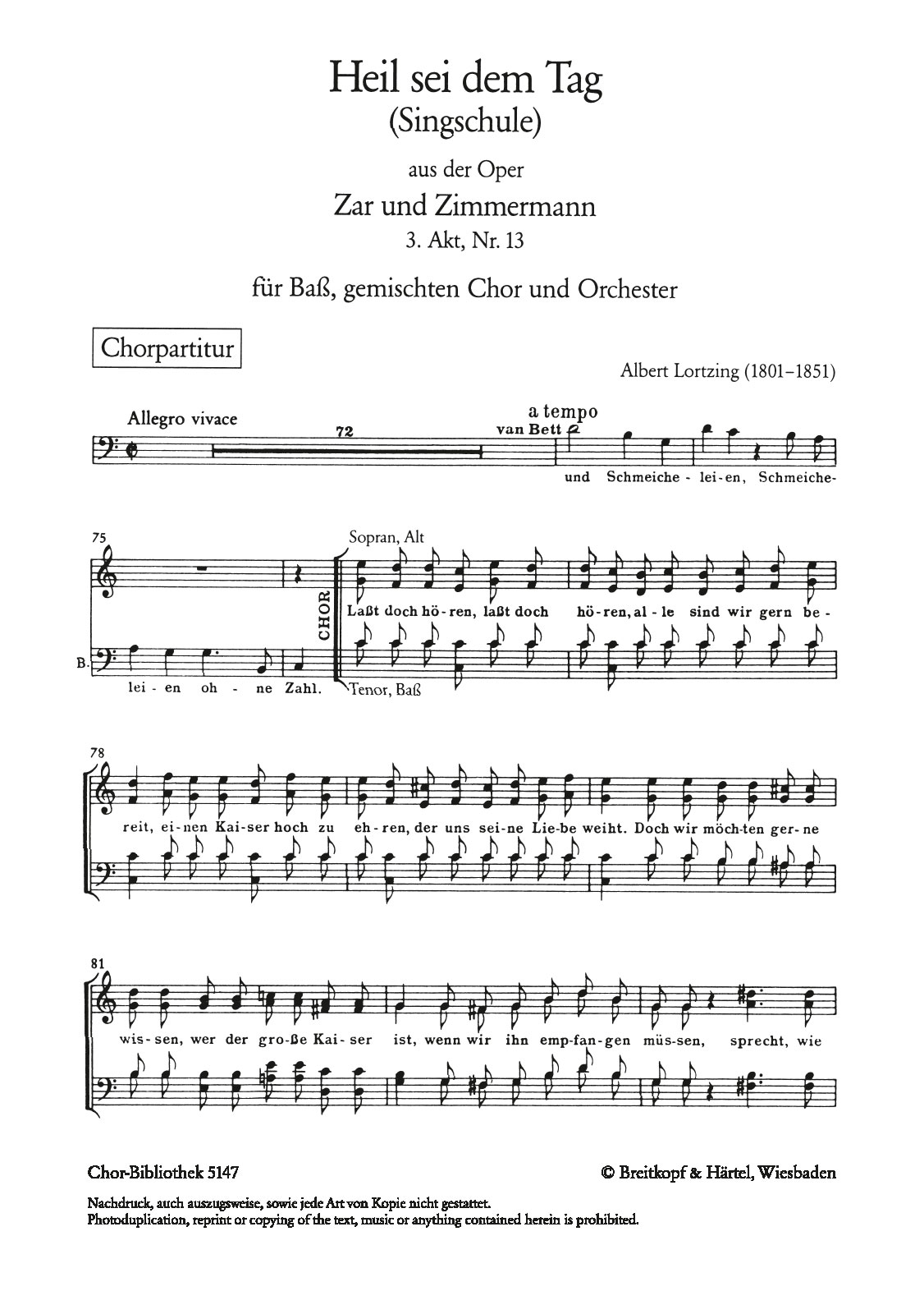 ChB 5147D - Heil sei dem Tag (Singschule) - Cover