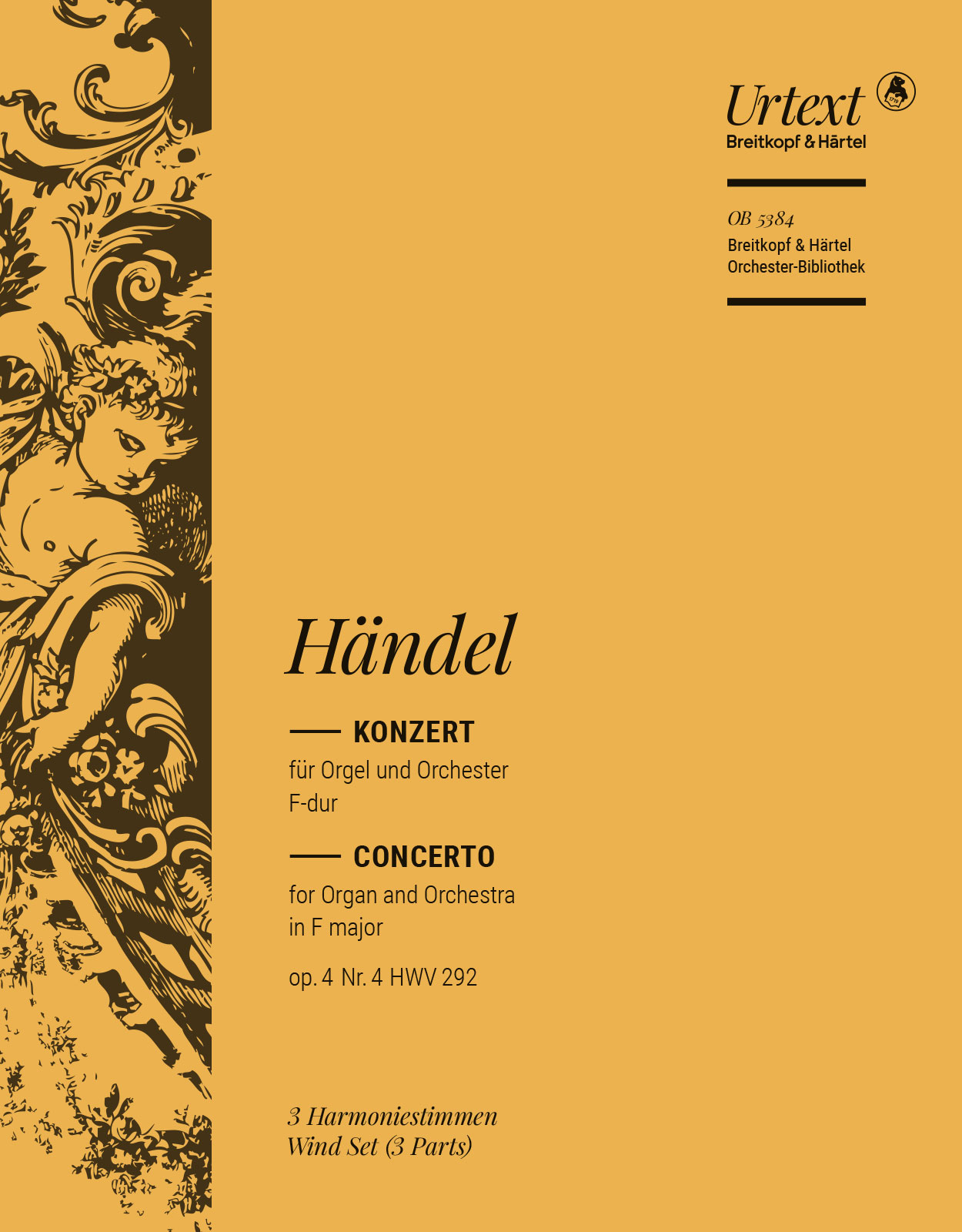 OB 5384-30 - Organ Concerto (No. 4) in F major Op. 4/4 HWV 292 - Cover